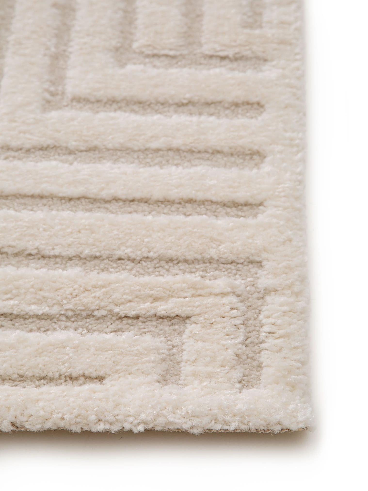 Tæppe af 60% polypropylen, 40% polyester i Beige med 11 - 20 mm høj luv fra benuta Nest