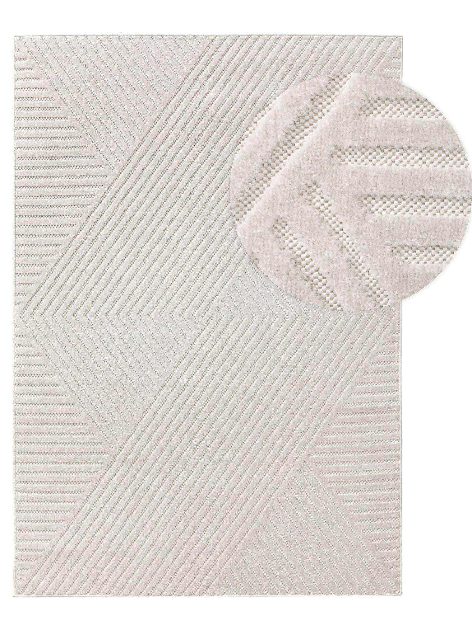 Tappeto di 100% Polipropilene in Bianco con pelo alto 6 - 10 mm da benuta Pop