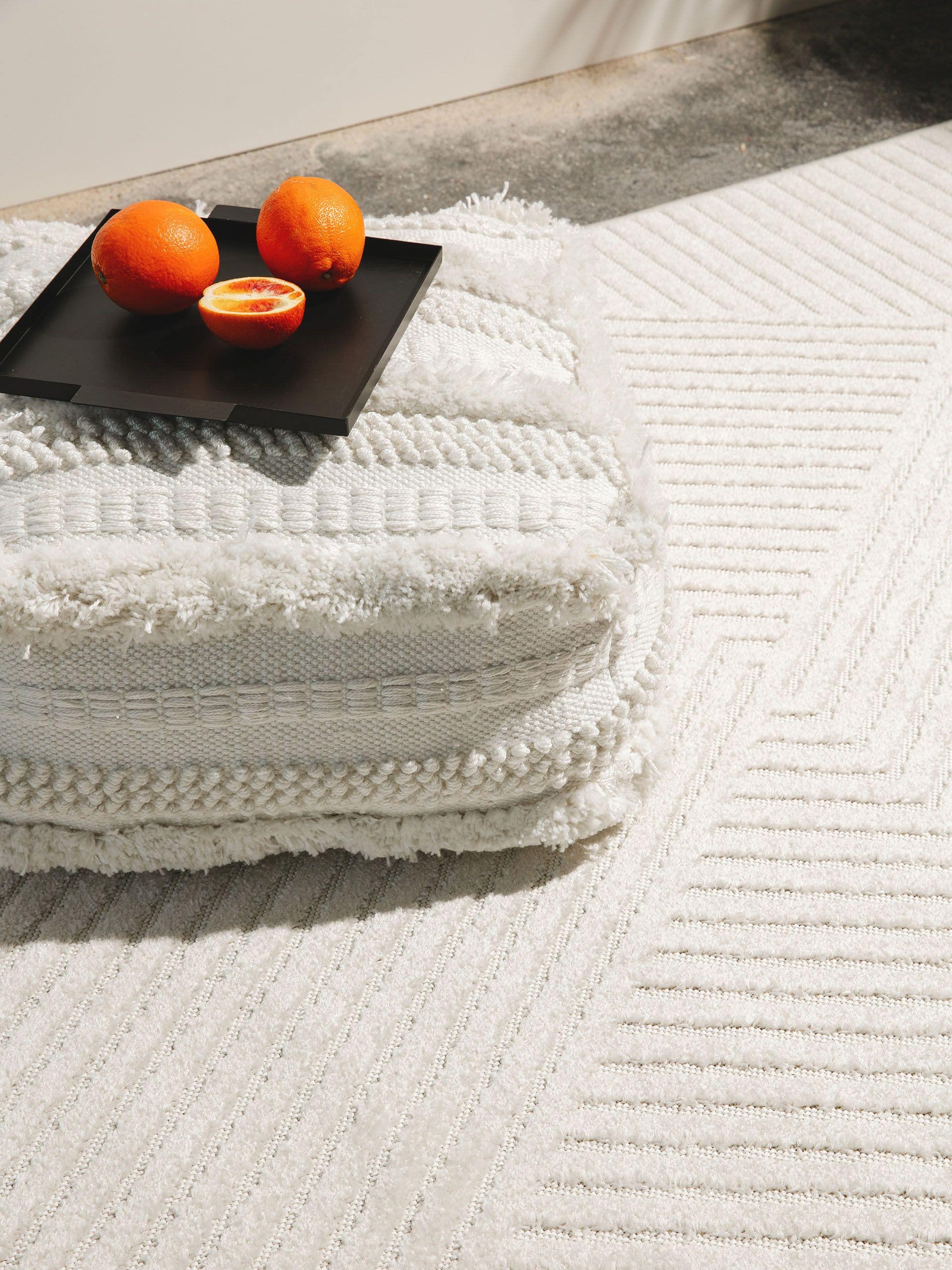 Alfombra de 100% Polipropileno en Blanco con un pelo de {{Placeholder_Pile Height}} de altura de benuta Pop