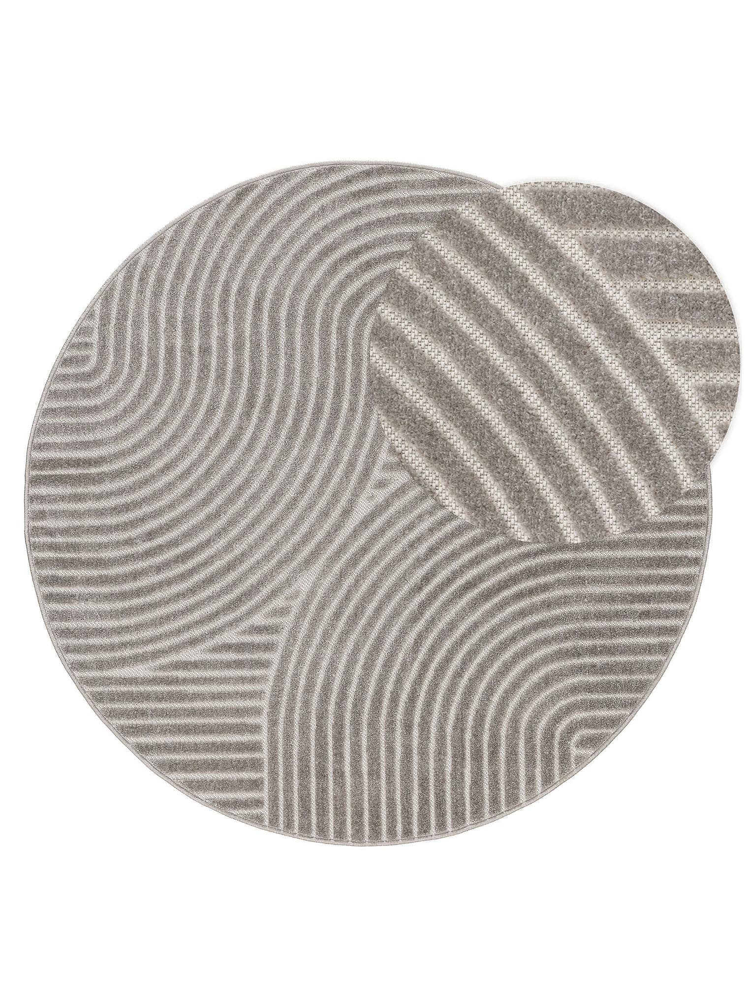 Rug made of 100% Polypropylene in Grey with a 6 - 10 mm high pile by benuta Pop