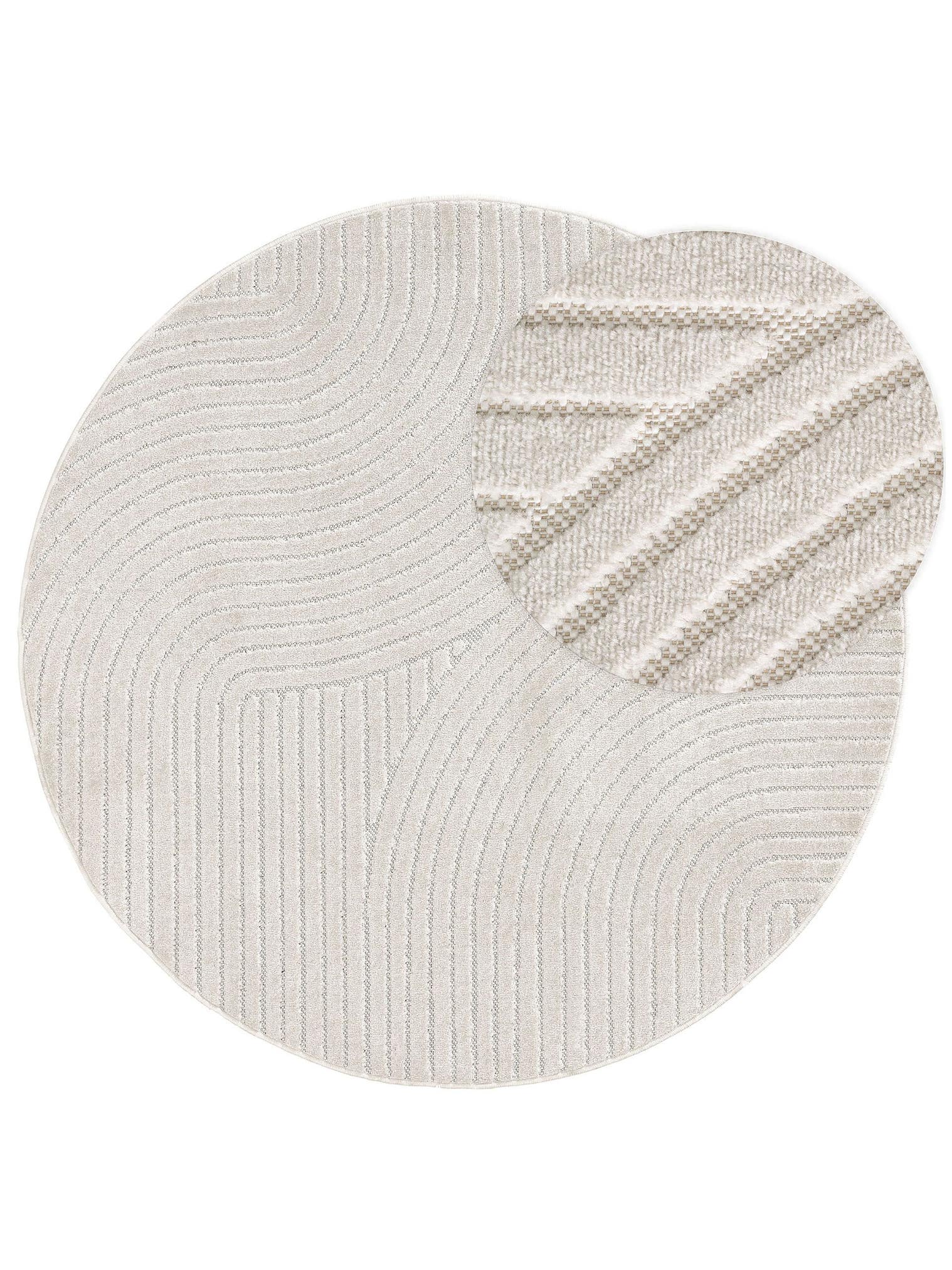Teppich aus 100% Polypropylen in Weiß mit 6 bis 10 mm hohem Flor von benuta Pop