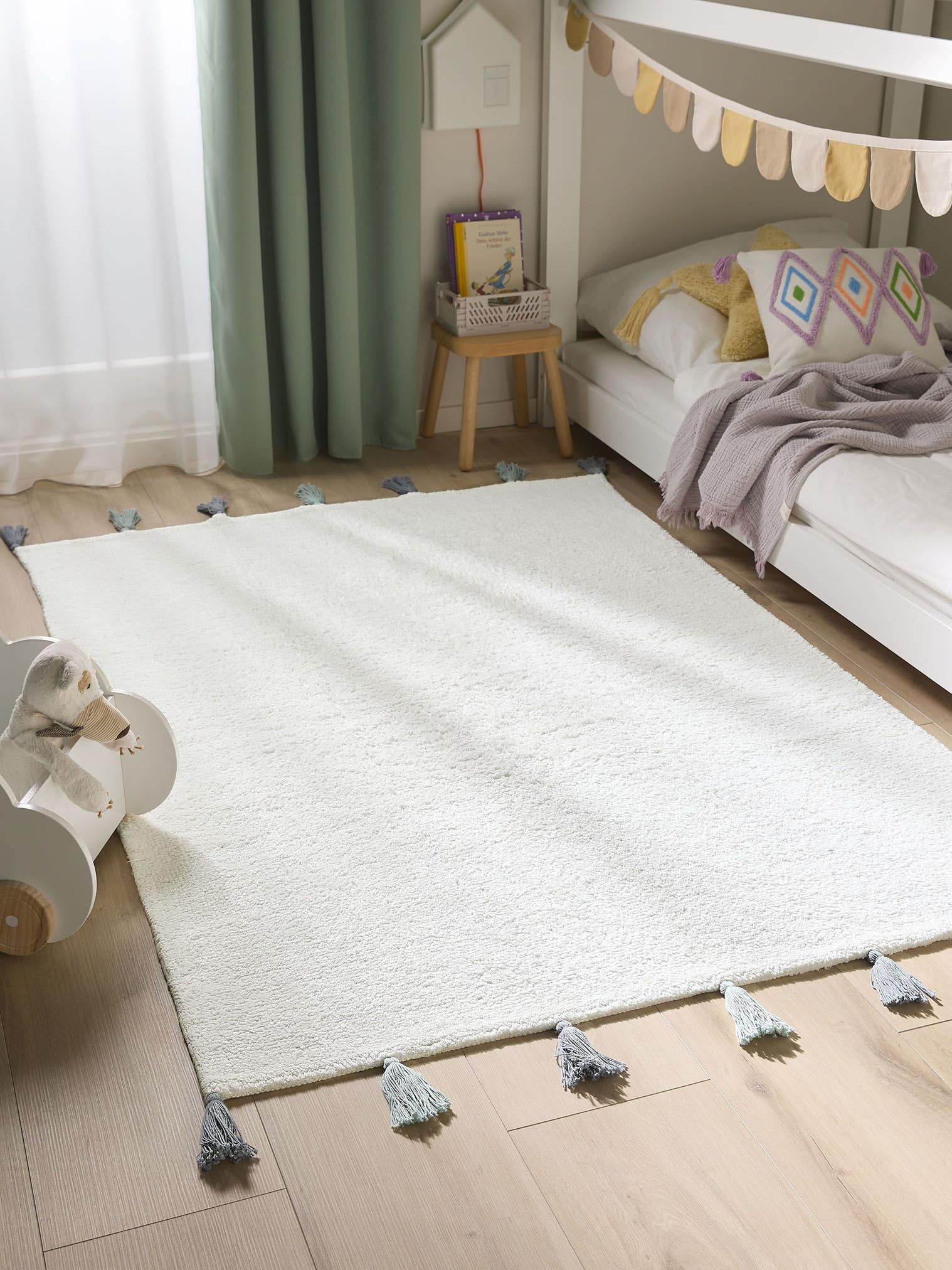 Alfombra de 100% Algodón en Blanco con un pelo de {{Placeholder_Pile Height}} de altura de Lytte