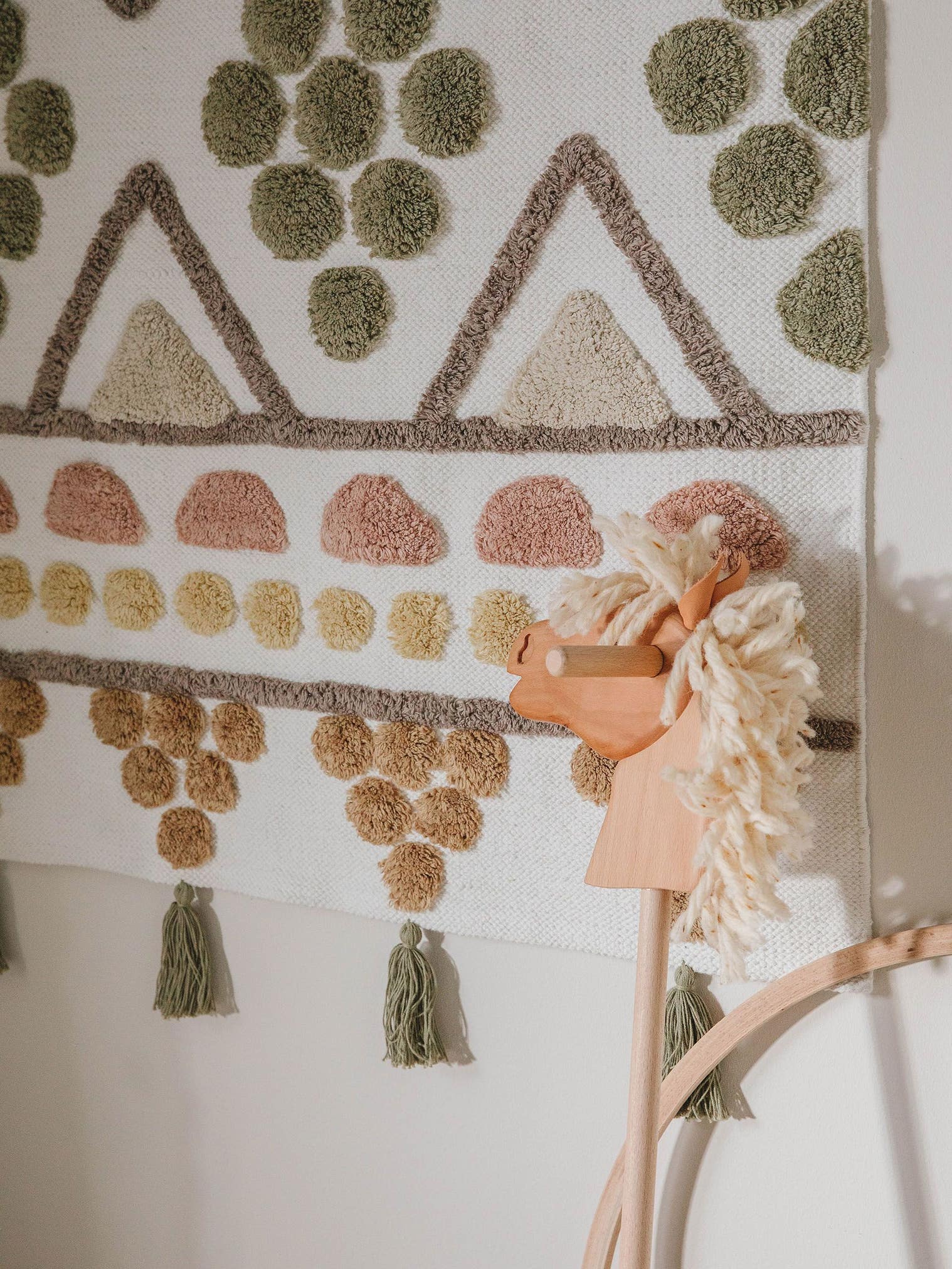 Tappeto di 100% Cotone in Beige con pelo alto 6 - 10 mm da Lytte