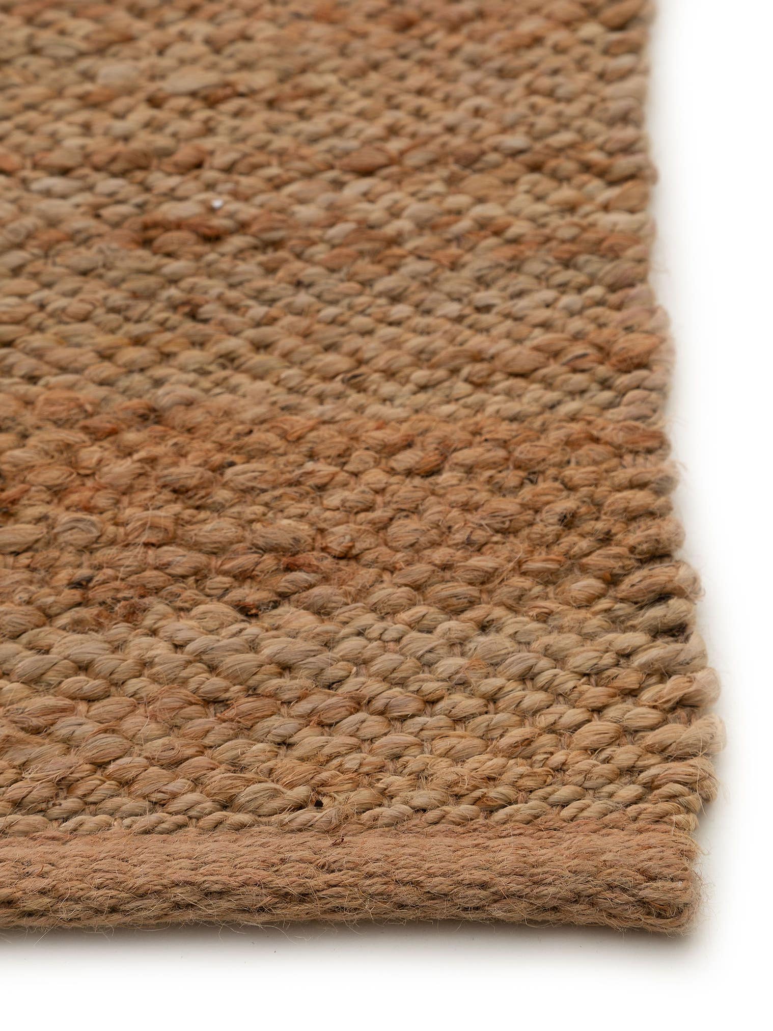 Teppich aus 95% Jute, 5% Baumwolle in Multicolor mit bis 5 mm hohem Flor von Lytte