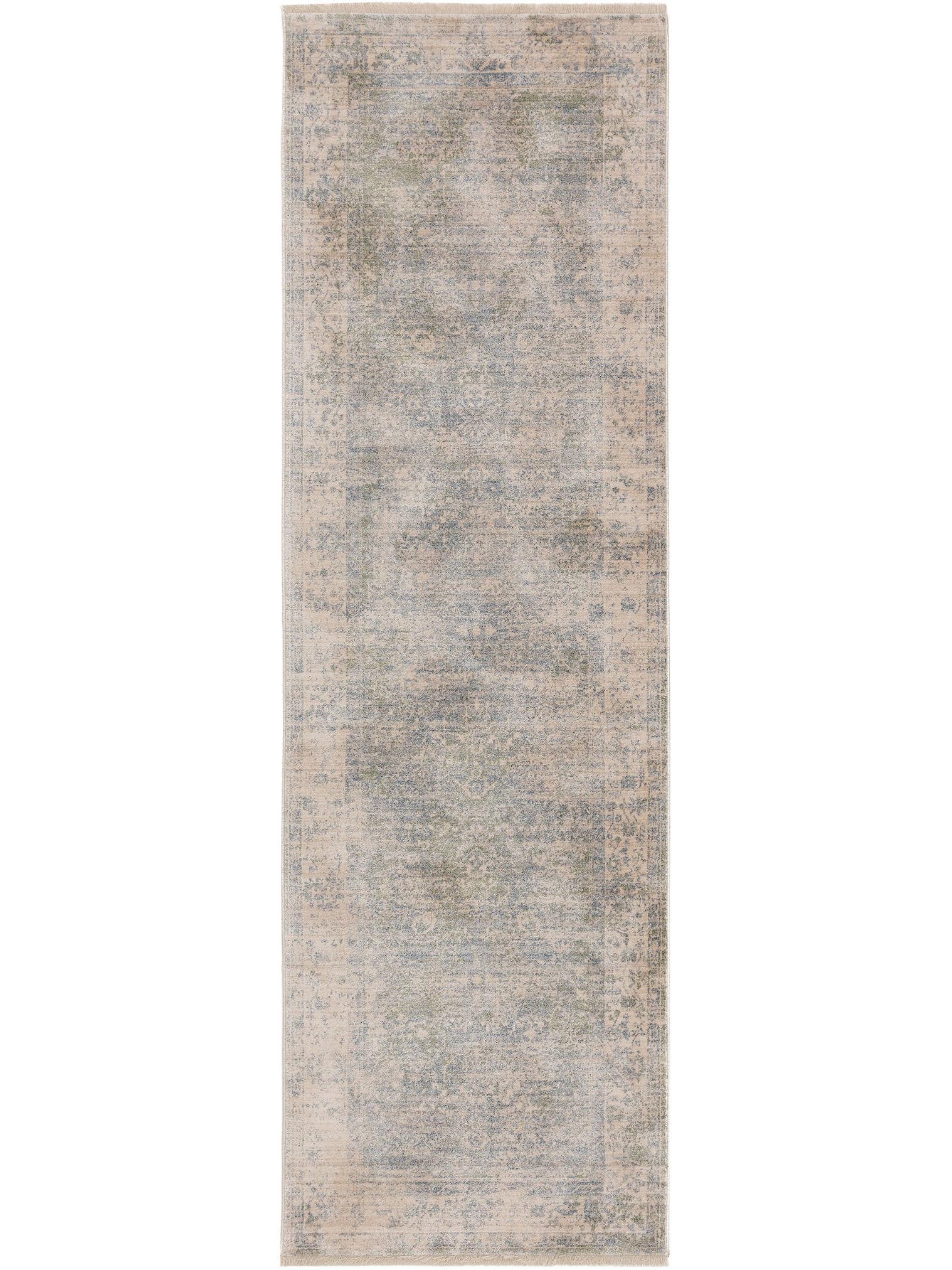 Teppich aus 100% Viskose in Grün mit bis 5 mm hohem Flor von benuta Pop