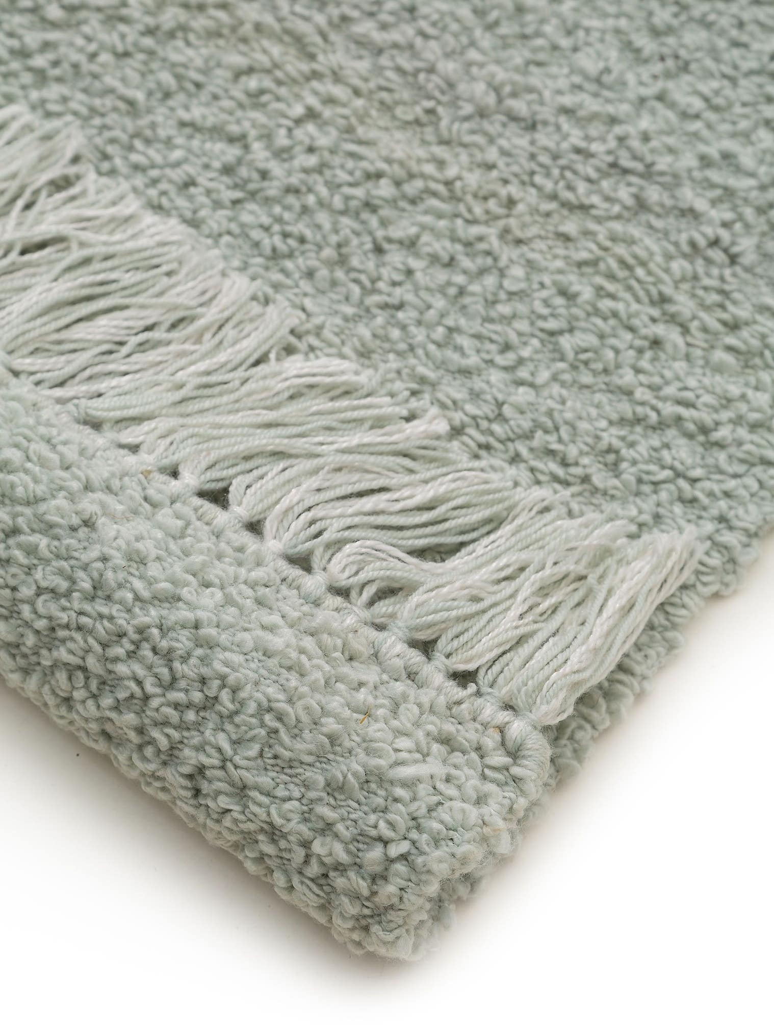 Teppich aus 100% Polyester in Grün mit 11 bis 20 mm hohem Flor von benuta Nest