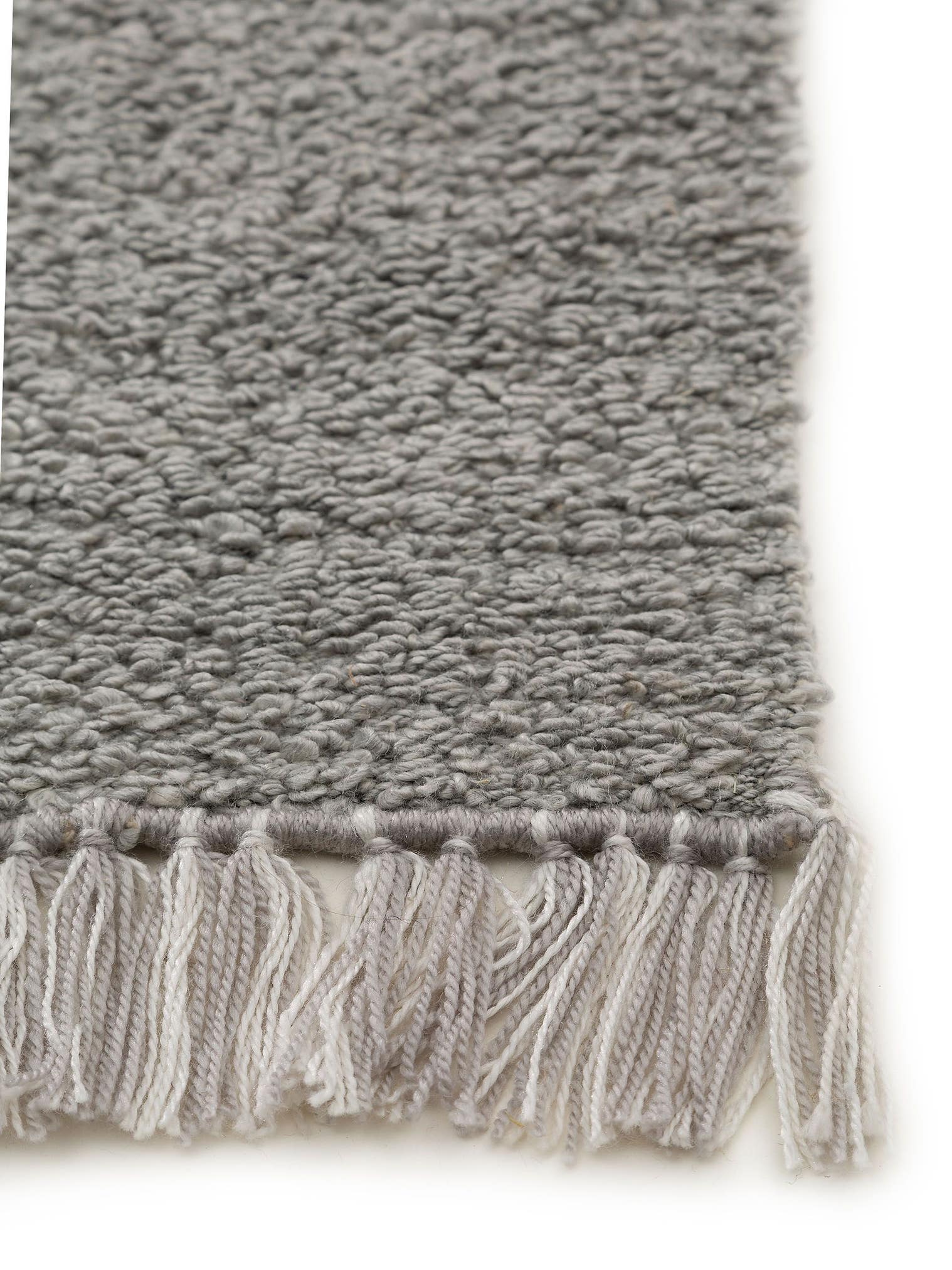 Teppich aus 100% Polyester in Grau mit 11 bis 20 mm hohem Flor von benuta Nest