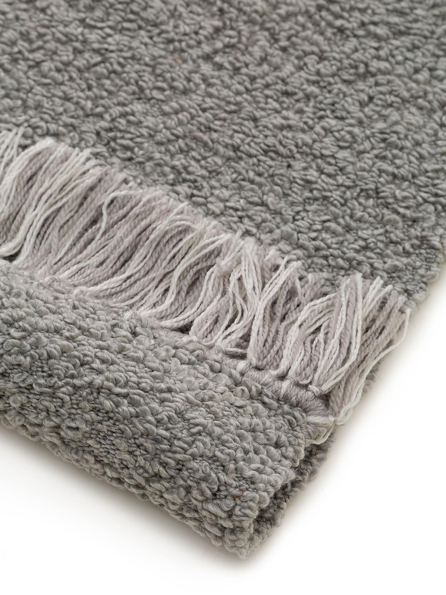 Teppich aus 100% Polyester in Grau mit 11 bis 20 mm hohem Flor von benuta Nest