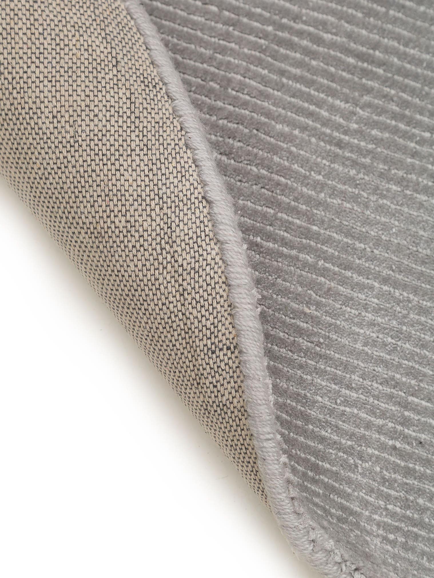 Tappeto di 100% Viscosa in Grigio con pelo alto 6 - 10 mm da benuta Finest