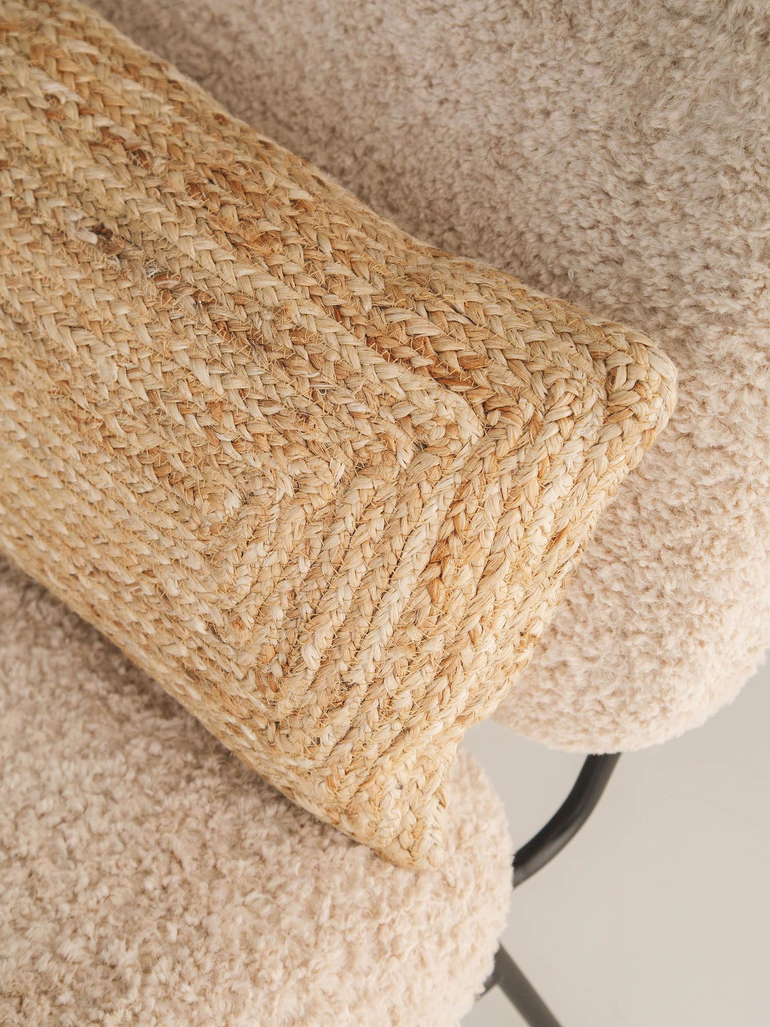 Pudebetræk Jutta natural i -design lavet af 60% Jute, 40% Bomuld fra benuta