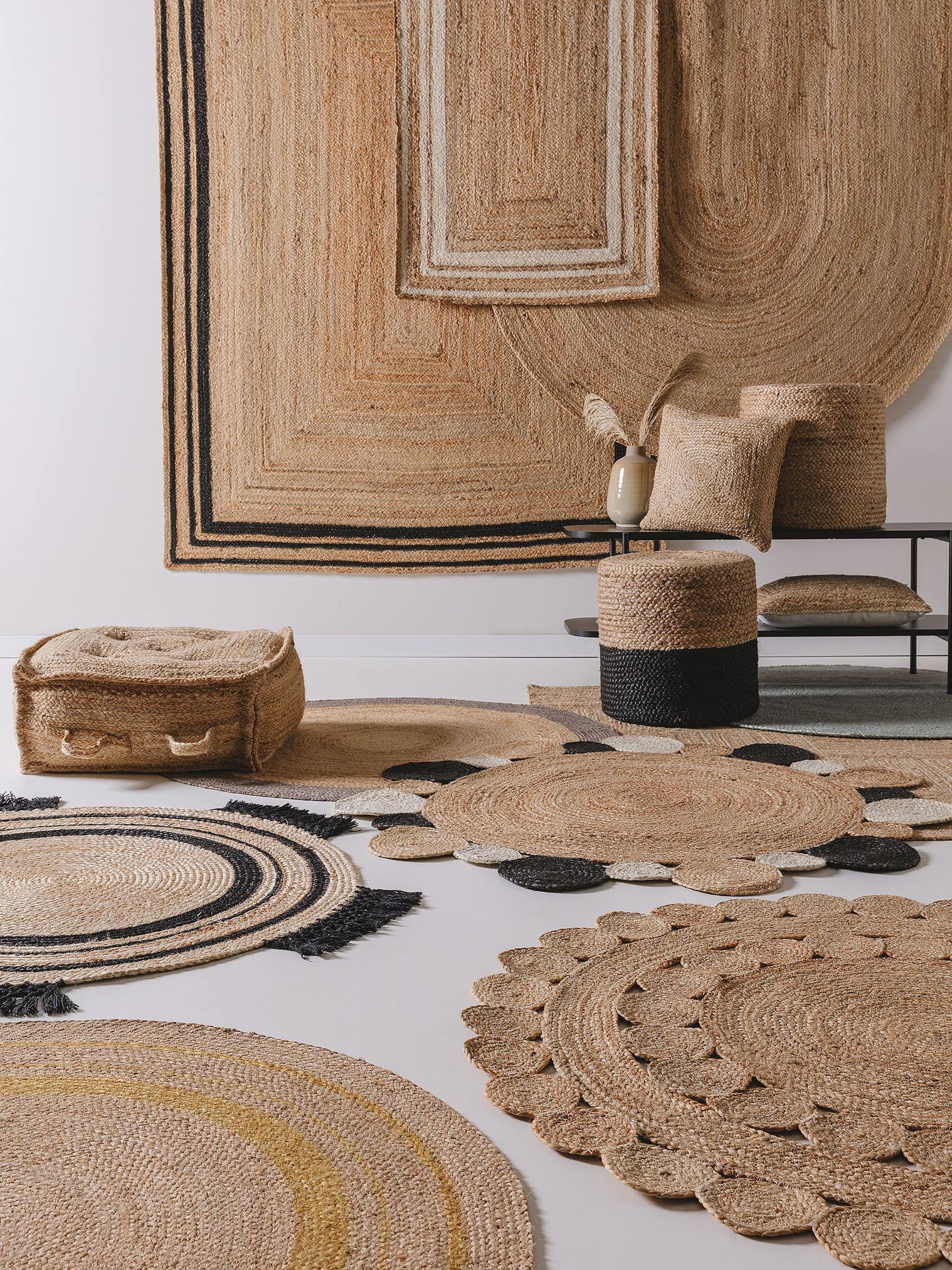 Pudebetræk Jutta natural i -design lavet af 60% Jute, 40% Bomuld fra benuta