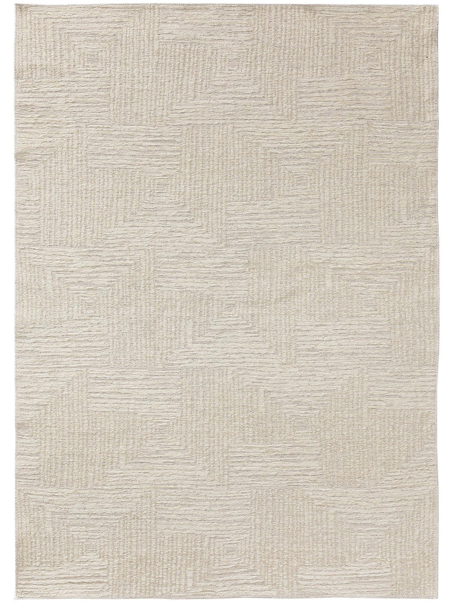 Teppich aus 60% Polyester, 40% Polypropylen in Beige mit bis 5 mm hohem Flor von benuta Pop