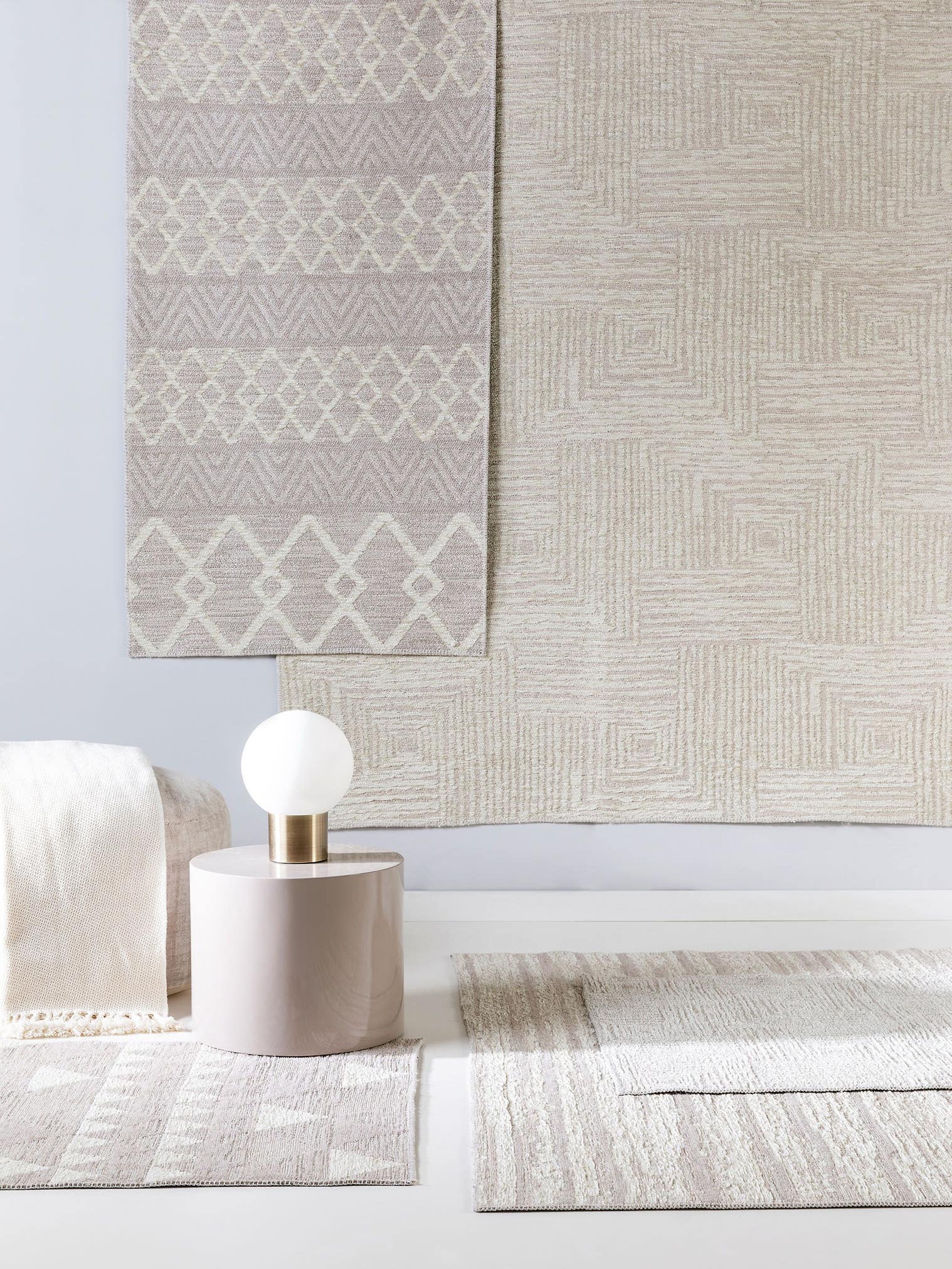Teppich aus 60% Polyester, 40% Polypropylen in Beige mit bis 5 mm hohem Flor von benuta Pop