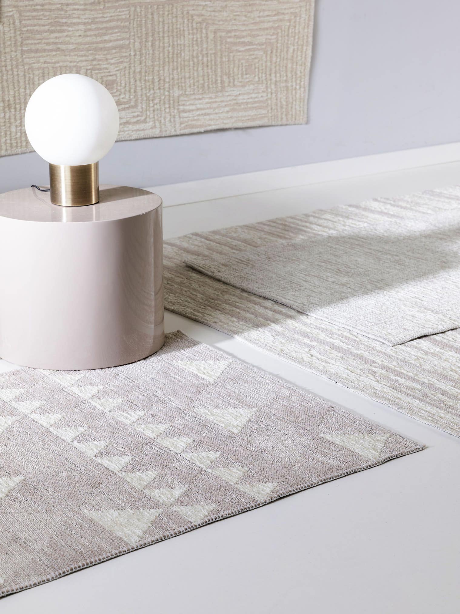 Teppich aus 60% Polyester, 40% Polypropylen in Beige mit bis 5 mm hohem Flor von benuta Pop