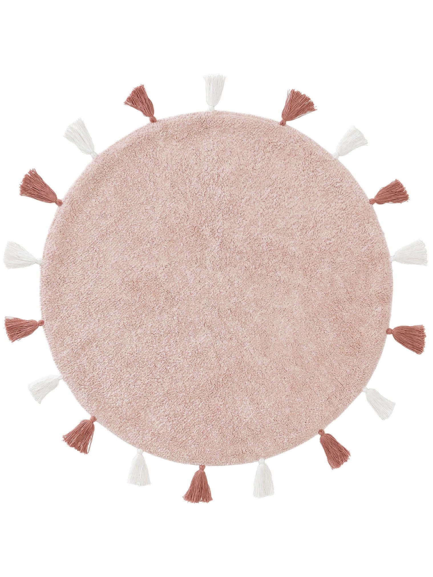 Tapijt van 100% Katoen in Roze met een 6 - 10 mm hoge pool van Lytte