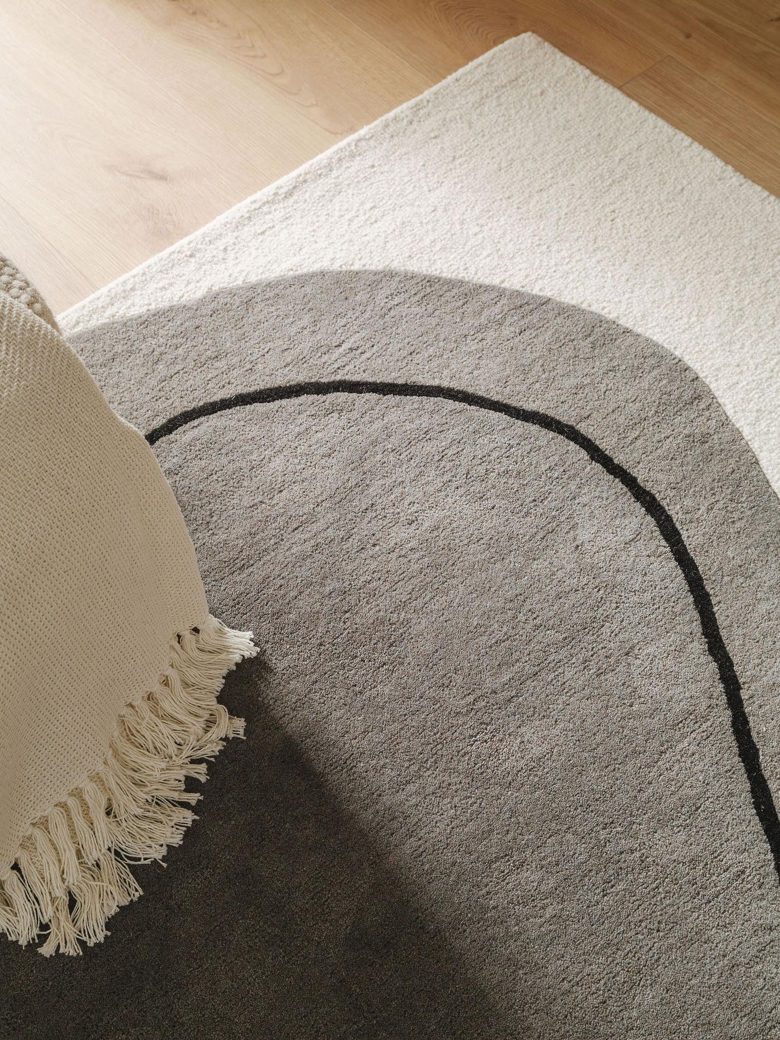 Teppich aus 100% Wolle in Multicolor mit 6 bis 10 mm hohem Flor von benuta Pure