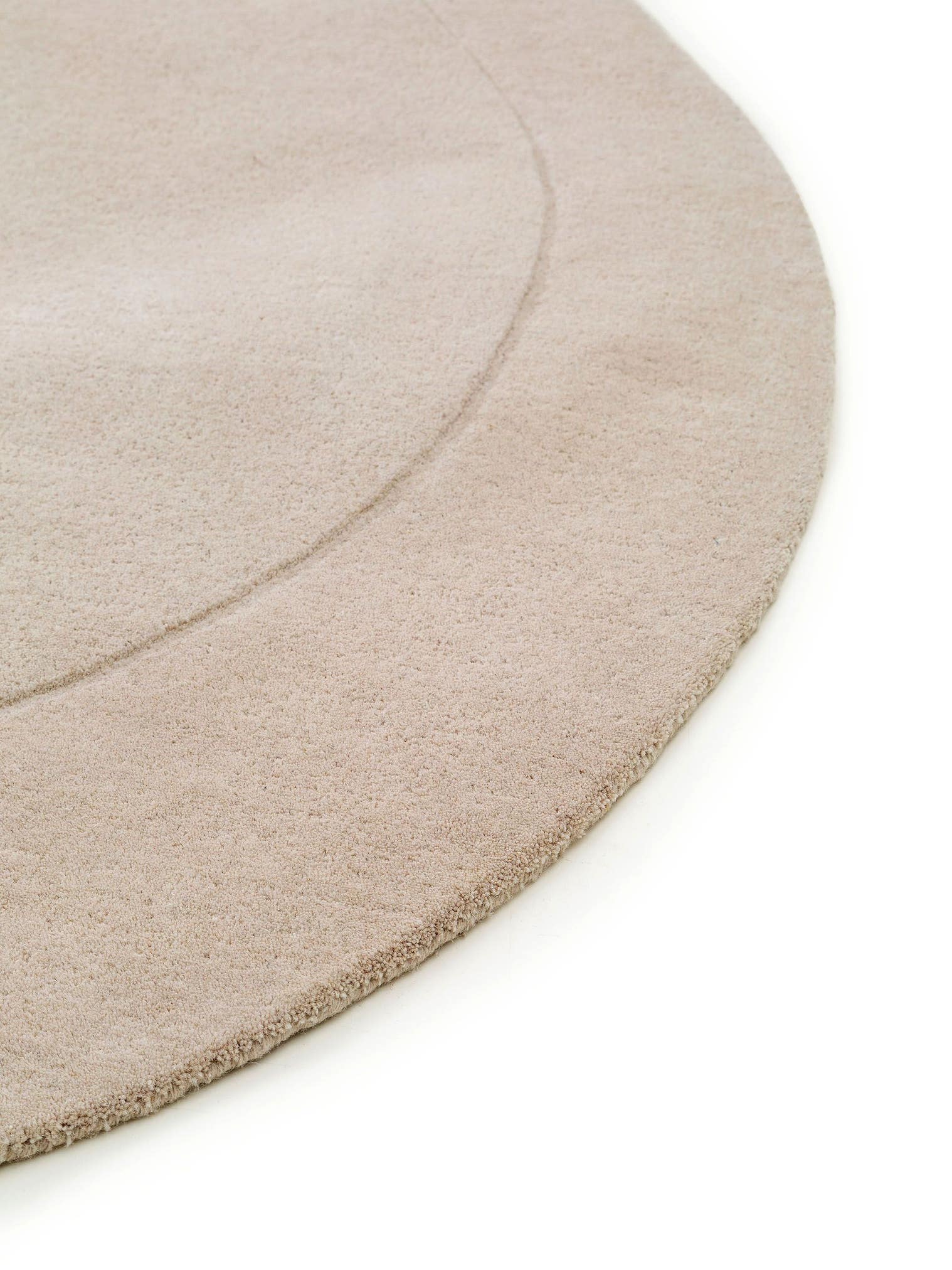 Teppich aus 100% Wolle in Beige mit 6 bis 10 mm hohem Flor von benuta Pure