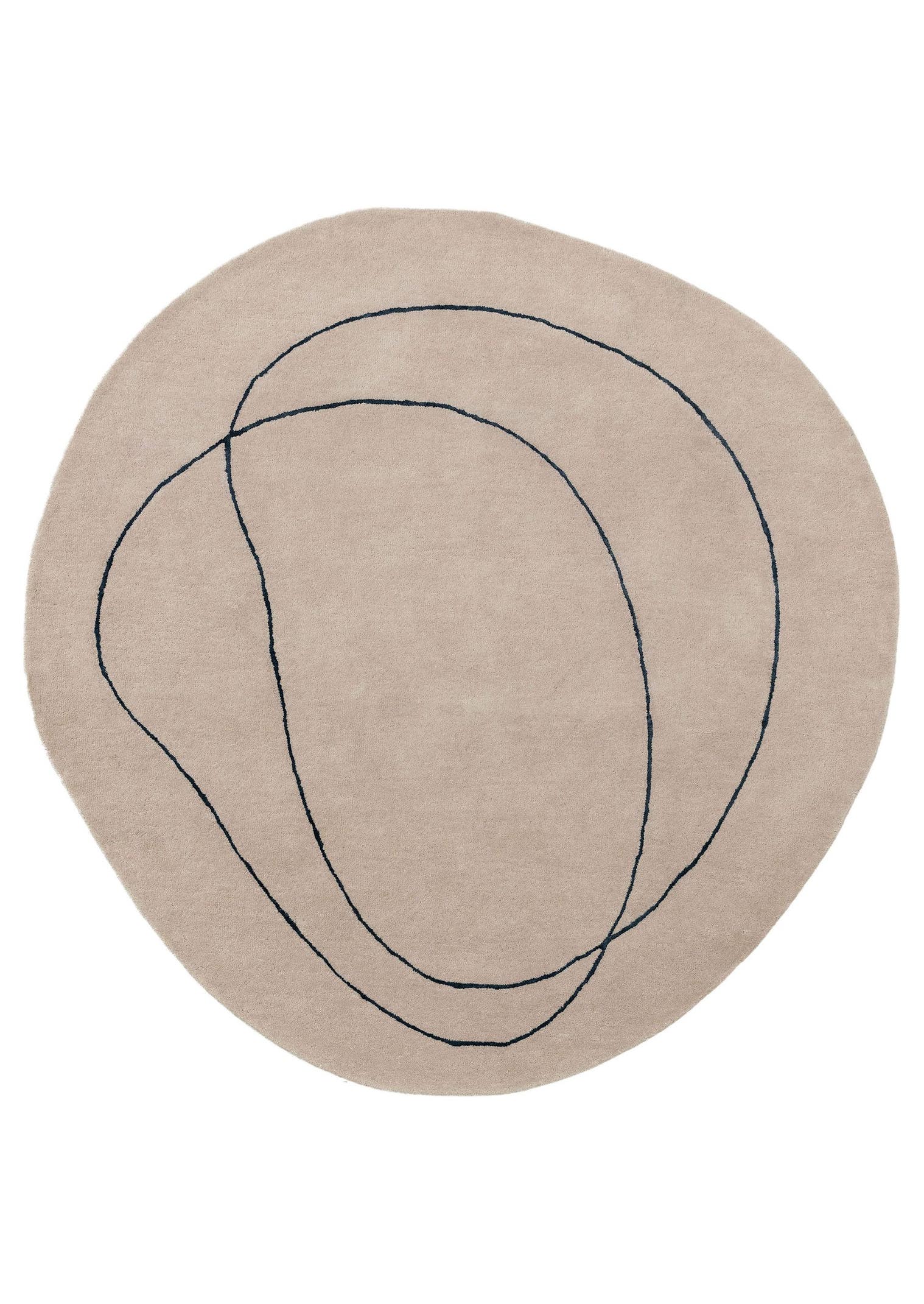 Alfombra de 90% Lana, 10% Viscosa en Beige con un pelo de {{Placeholder_Pile Height}} de altura de benuta Pure