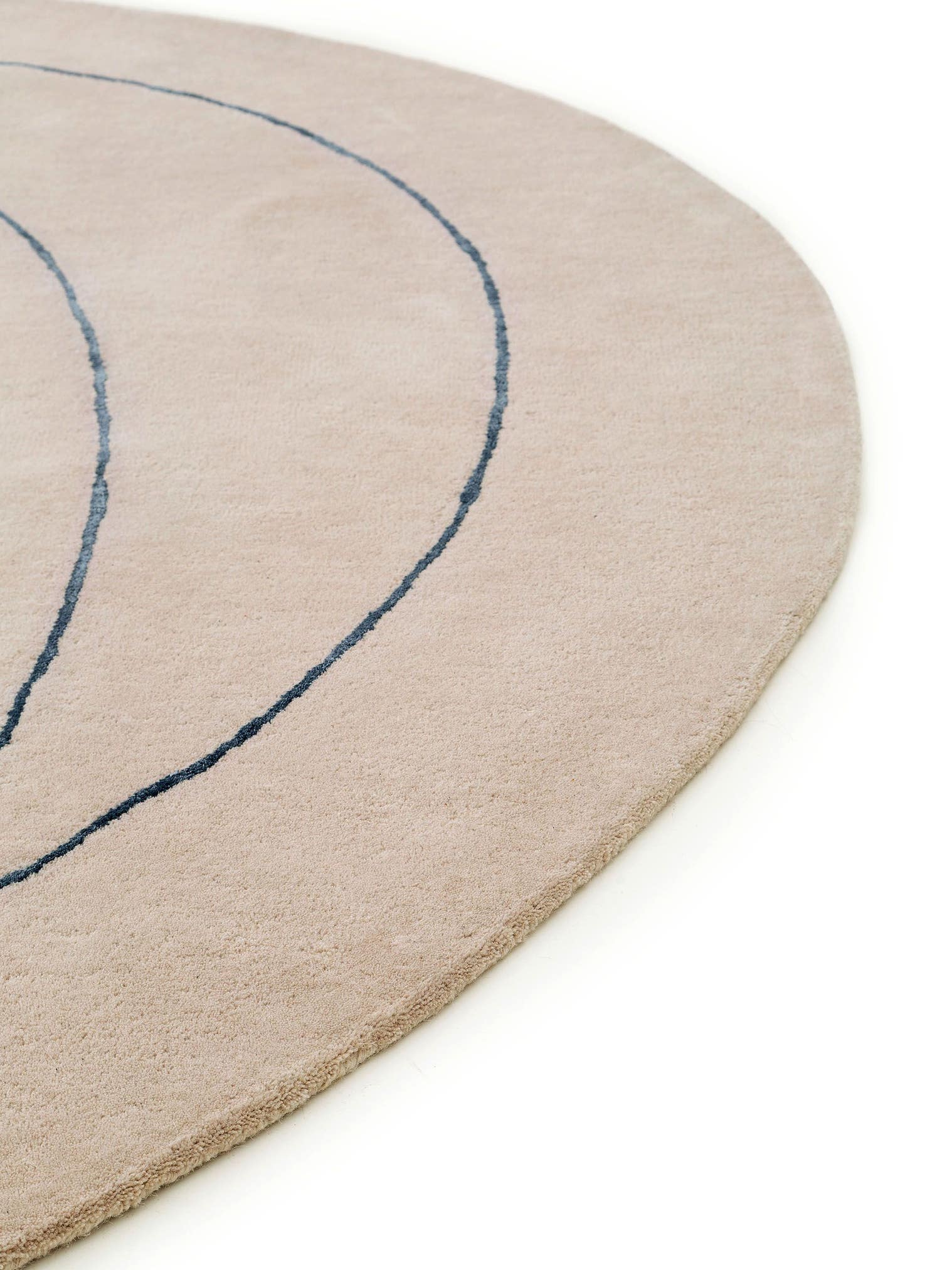 Alfombra de 90% Lana, 10% Viscosa en Beige con un pelo de {{Placeholder_Pile Height}} de altura de benuta Pure