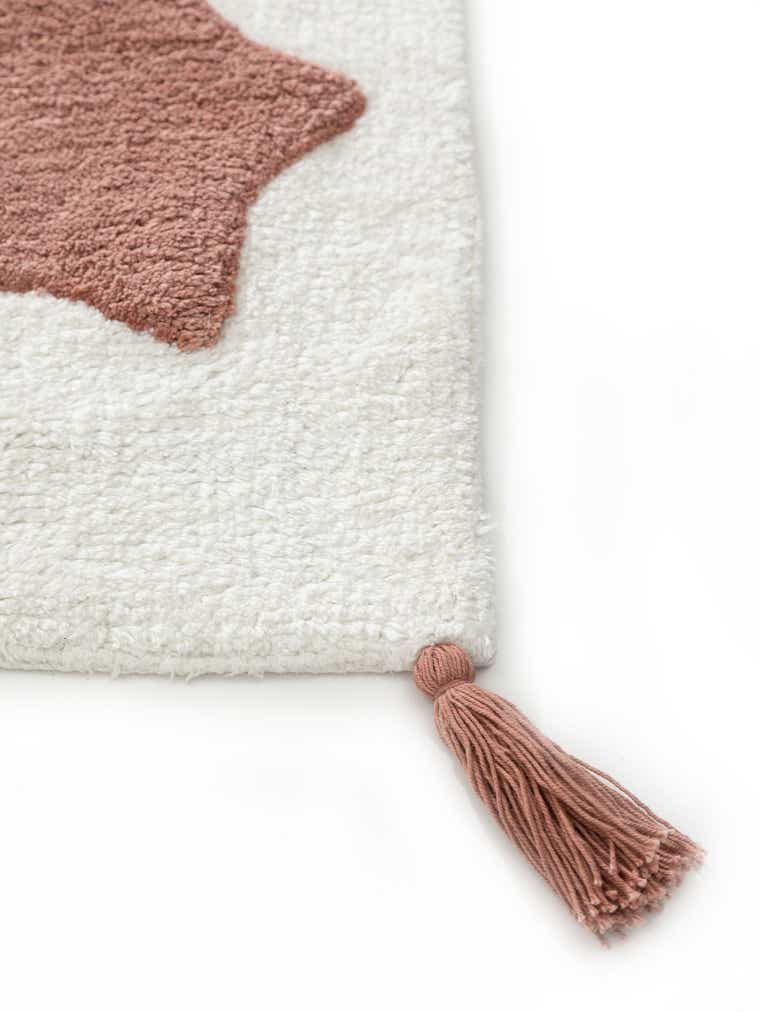 Teppich aus 100% Baumwolle in Multicolor mit 6 bis 10 mm hohem Flor von Lytte