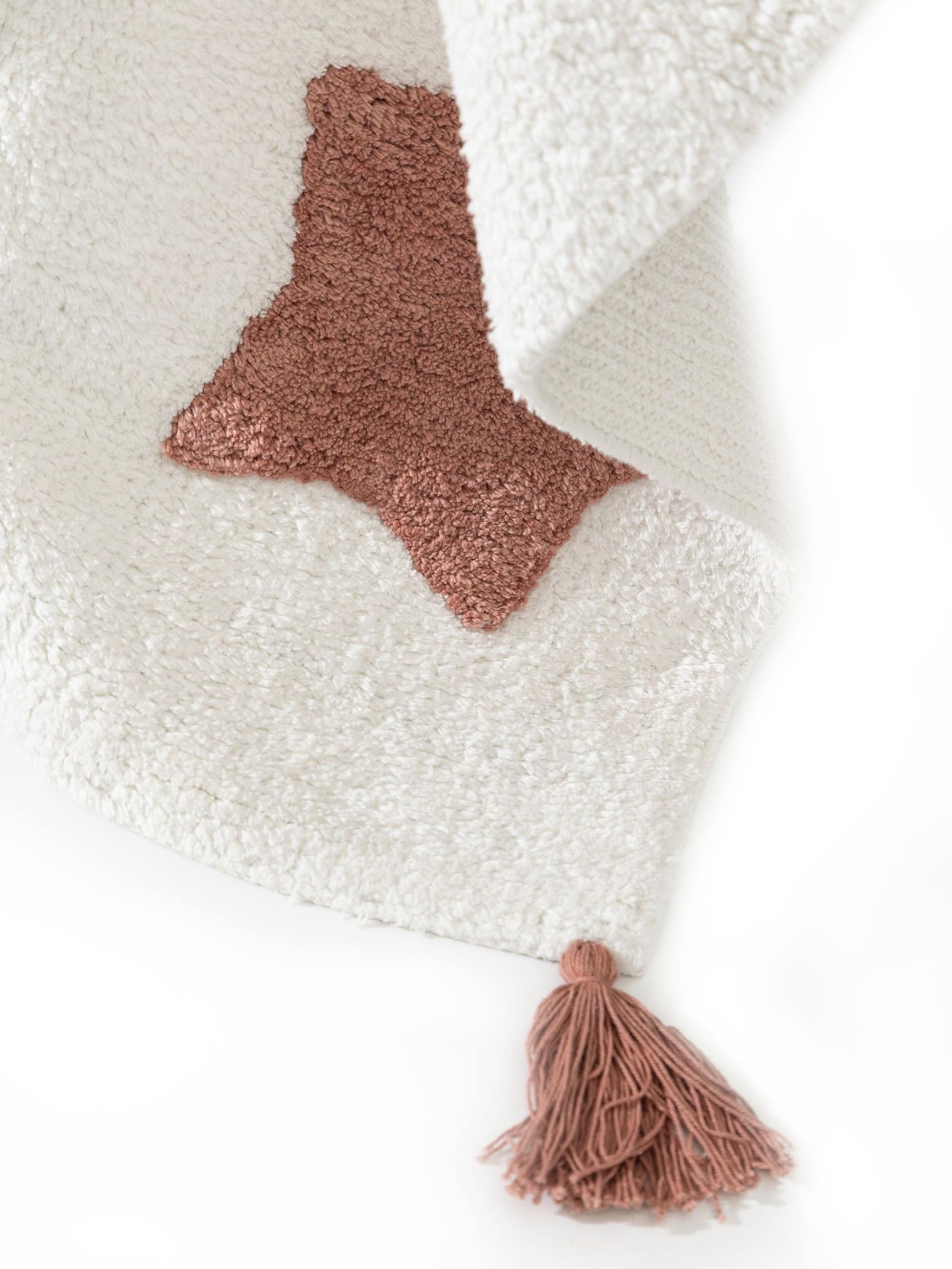 Teppich aus 100% Baumwolle in Multicolor mit 6 bis 10 mm hohem Flor von Lytte