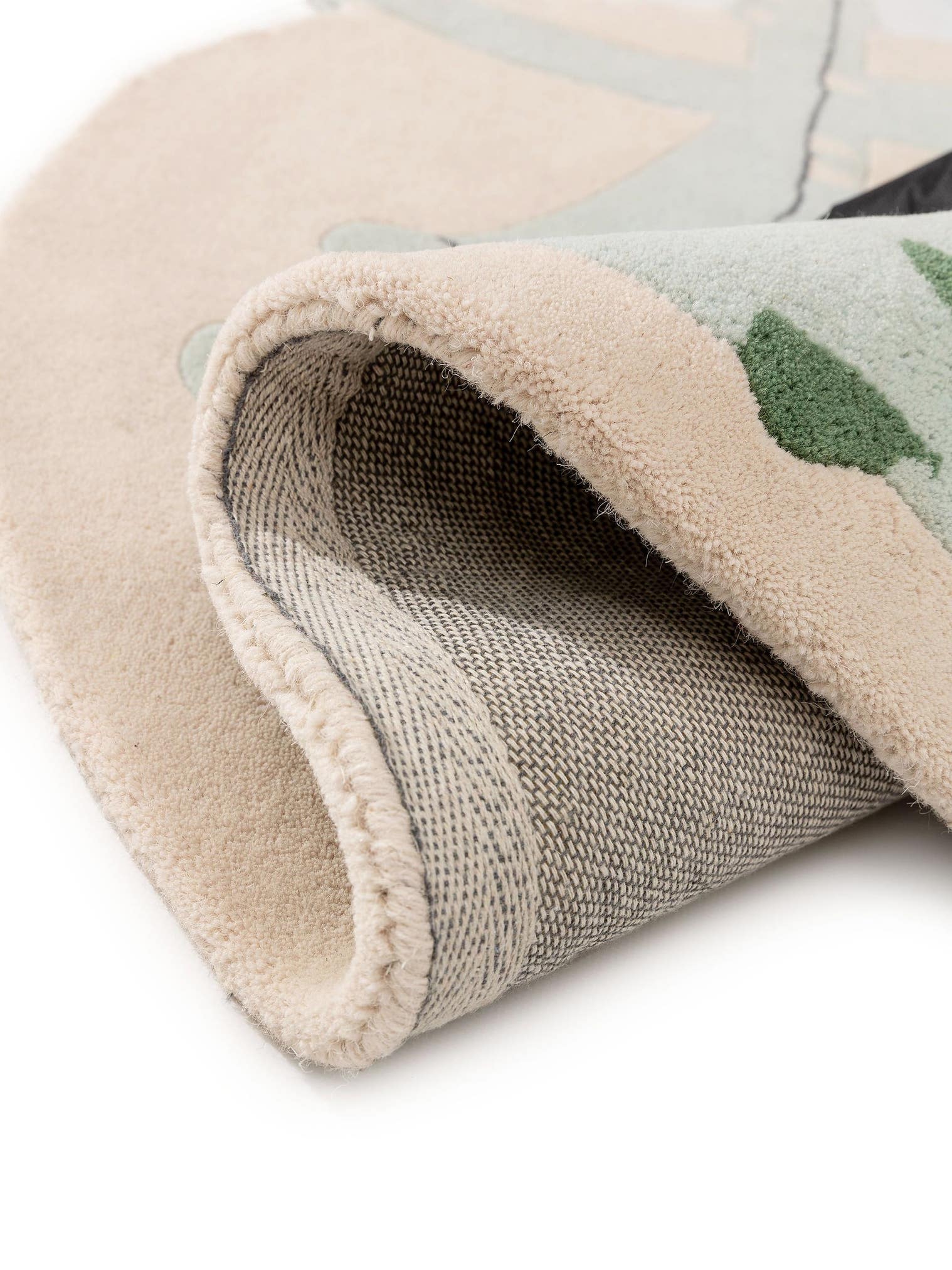 Teppich aus 100% Wolle in Multicolor mit 11 bis 20 mm hohem Flor von Lytte