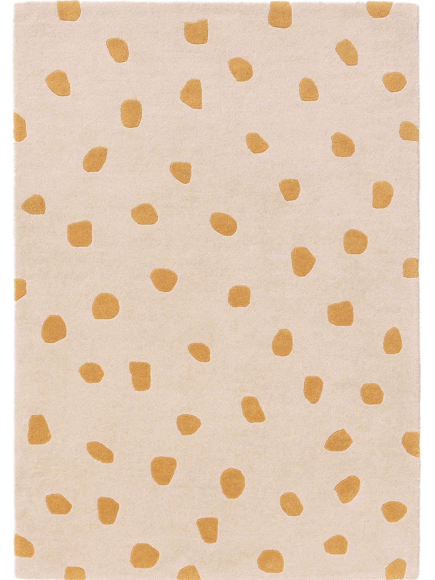 Teppich aus 100% Wolle in Gelb mit 11 bis 20 mm hohem Flor von Lytte