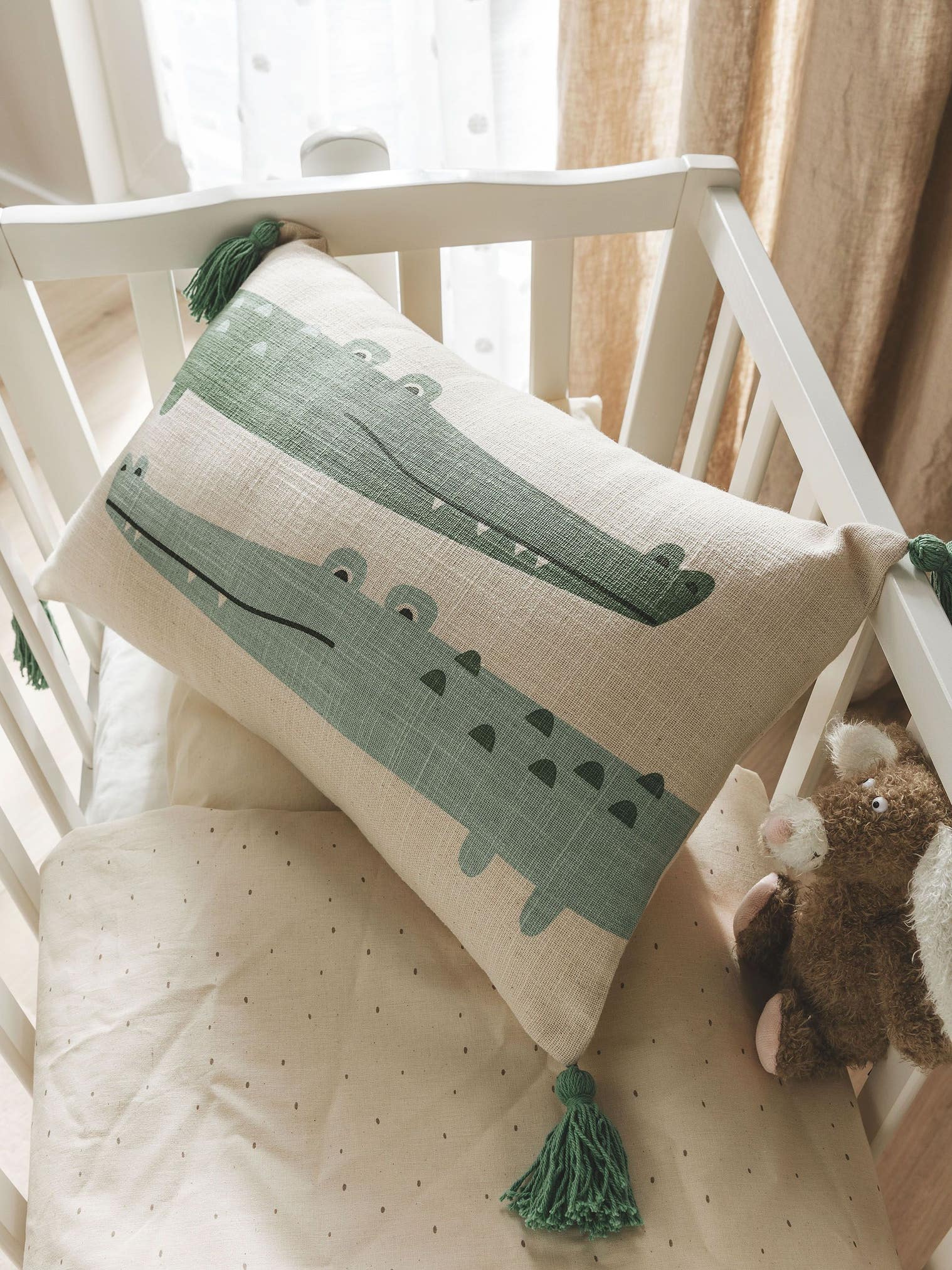 Örngott Savannah Grön med KidsDesign-design i 100% Bomull från Lytte