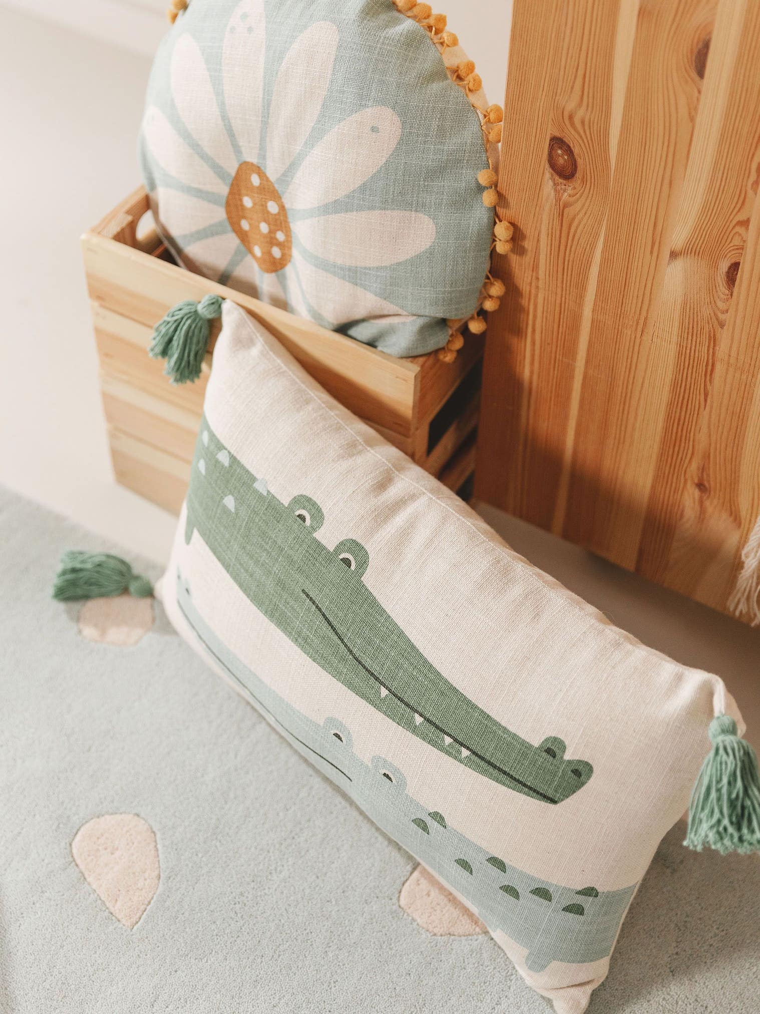 Örngott Savannah Grön med KidsDesign-design i 100% Bomull från Lytte