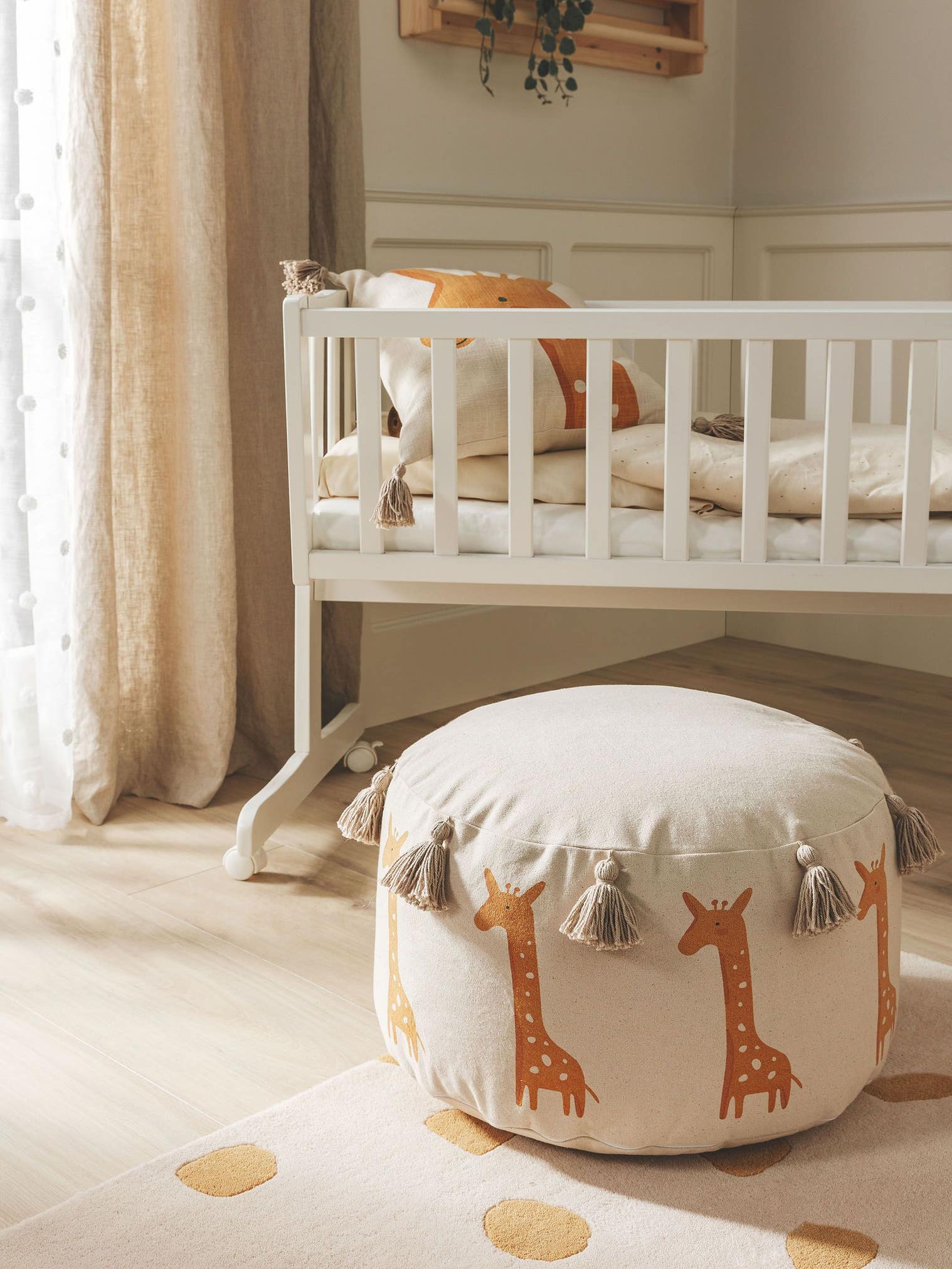 Puf Savannah Gul i KidsDesign-design lavet af 100% Bomuld fra Lytte