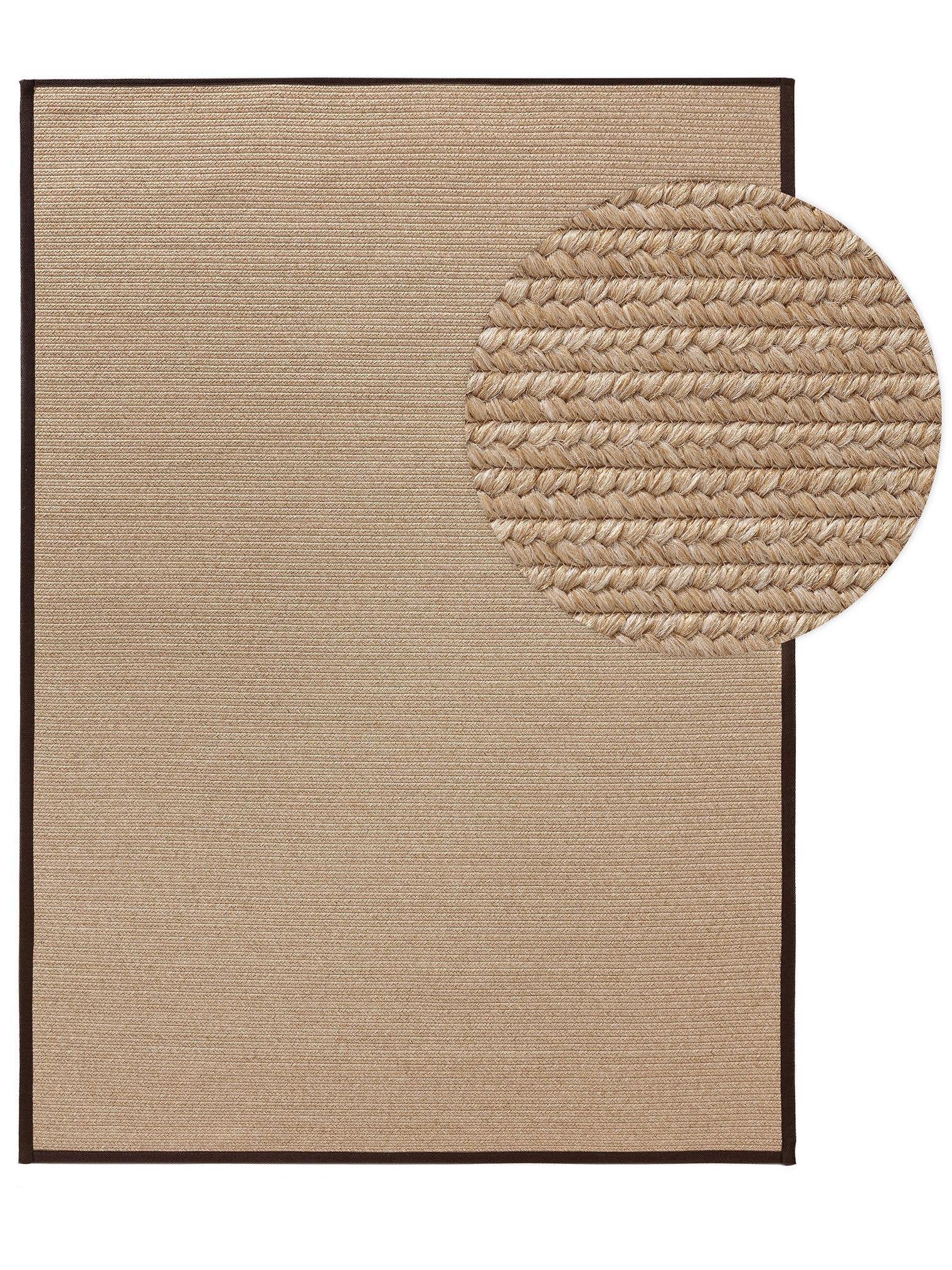 Teppich aus 80% Polypropylen, 20% Polyester in Beige mit bis 5 mm hohem Flor von benuta Nest