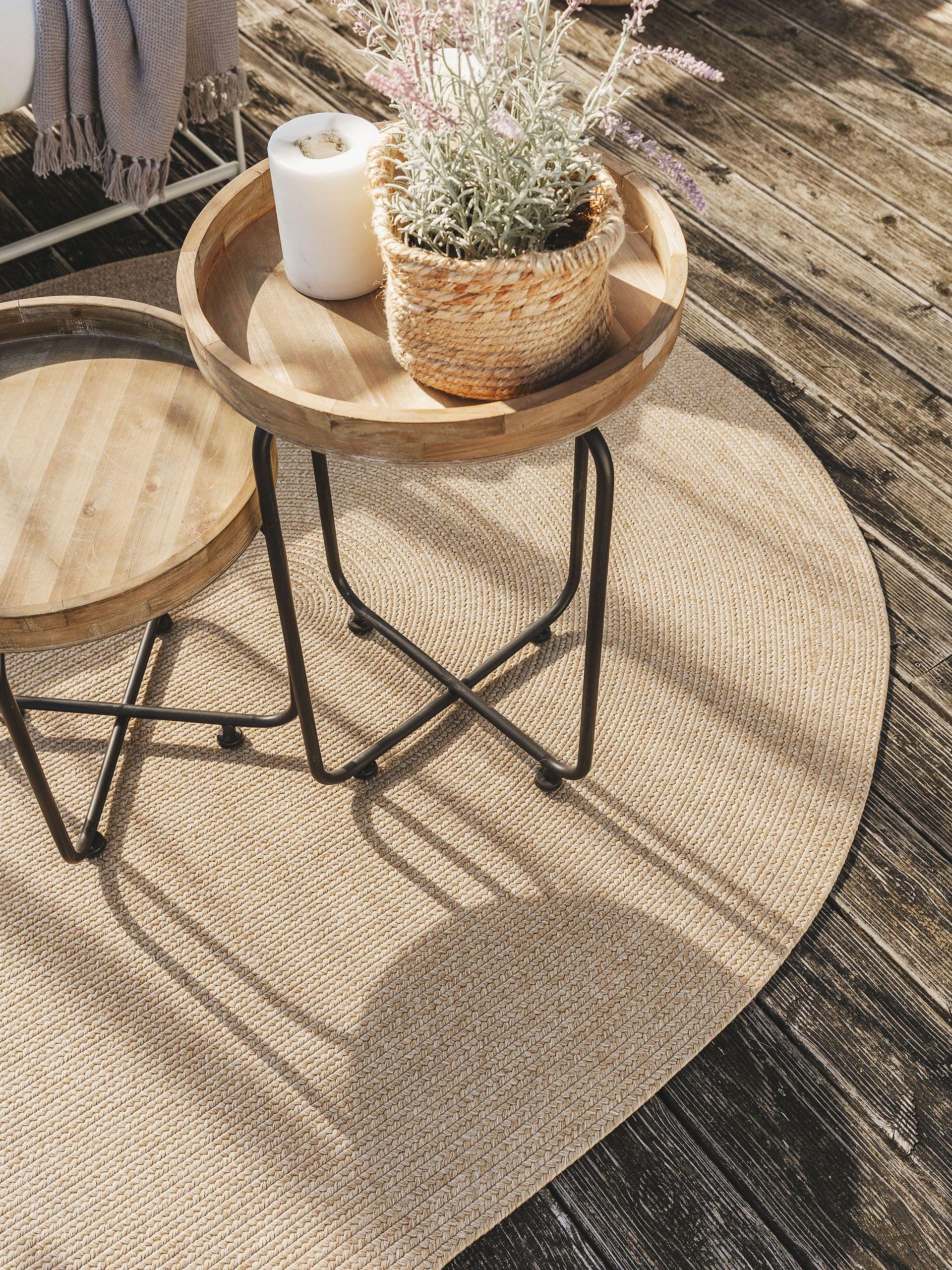 Rug made of 80% Polypropylene, 20% Polyester in Beige with a 1- 5 mm high pile by benuta Nest