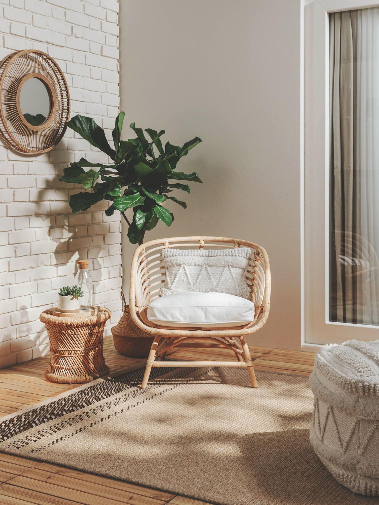 Koberec z 80 % polypropylen, 20 % polyester v Hnědá s vlasem výšky do 5 mm od benuta Nest