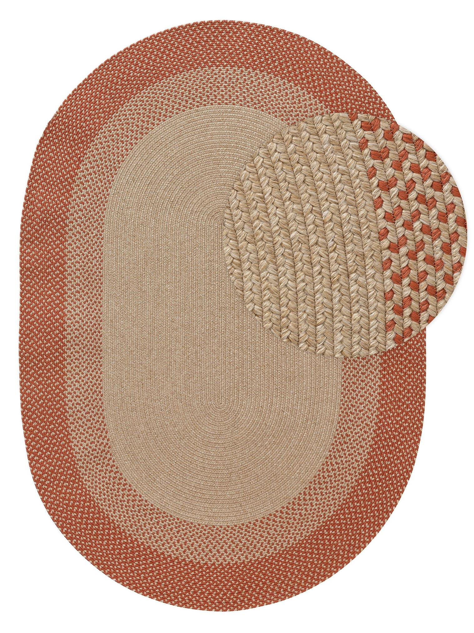 Teppich aus 80% Polypropylen, 20% Polyester in Braun mit bis 5 mm hohem Flor von benuta Nest