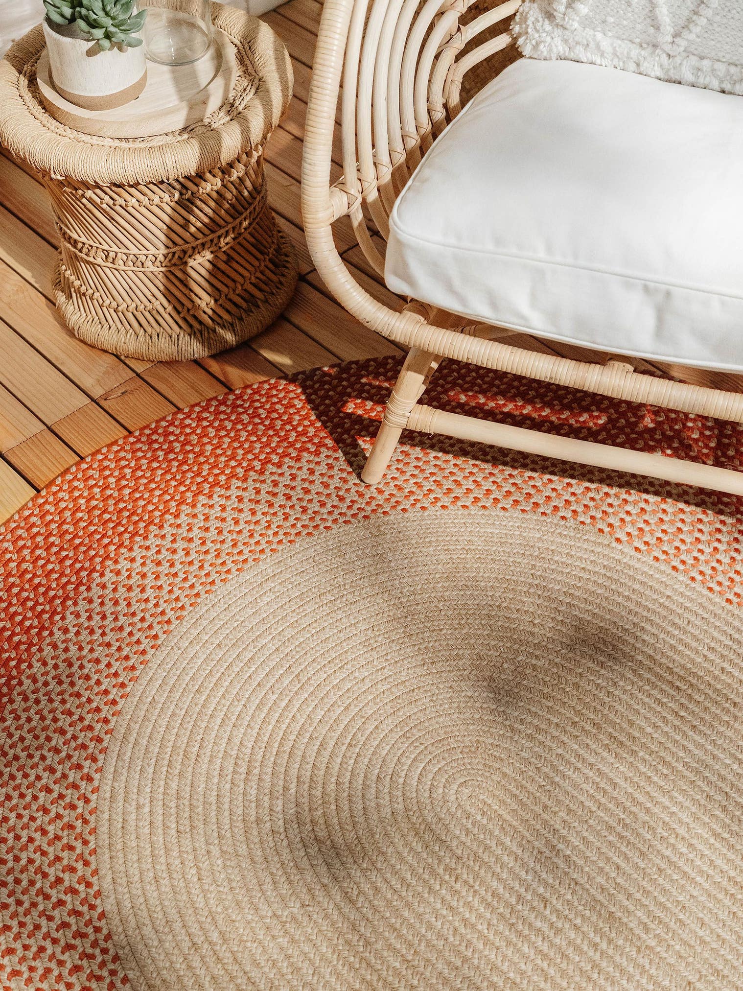 Teppich aus 80% Polypropylen, 20% Polyester in Braun mit bis 5 mm hohem Flor von benuta Nest