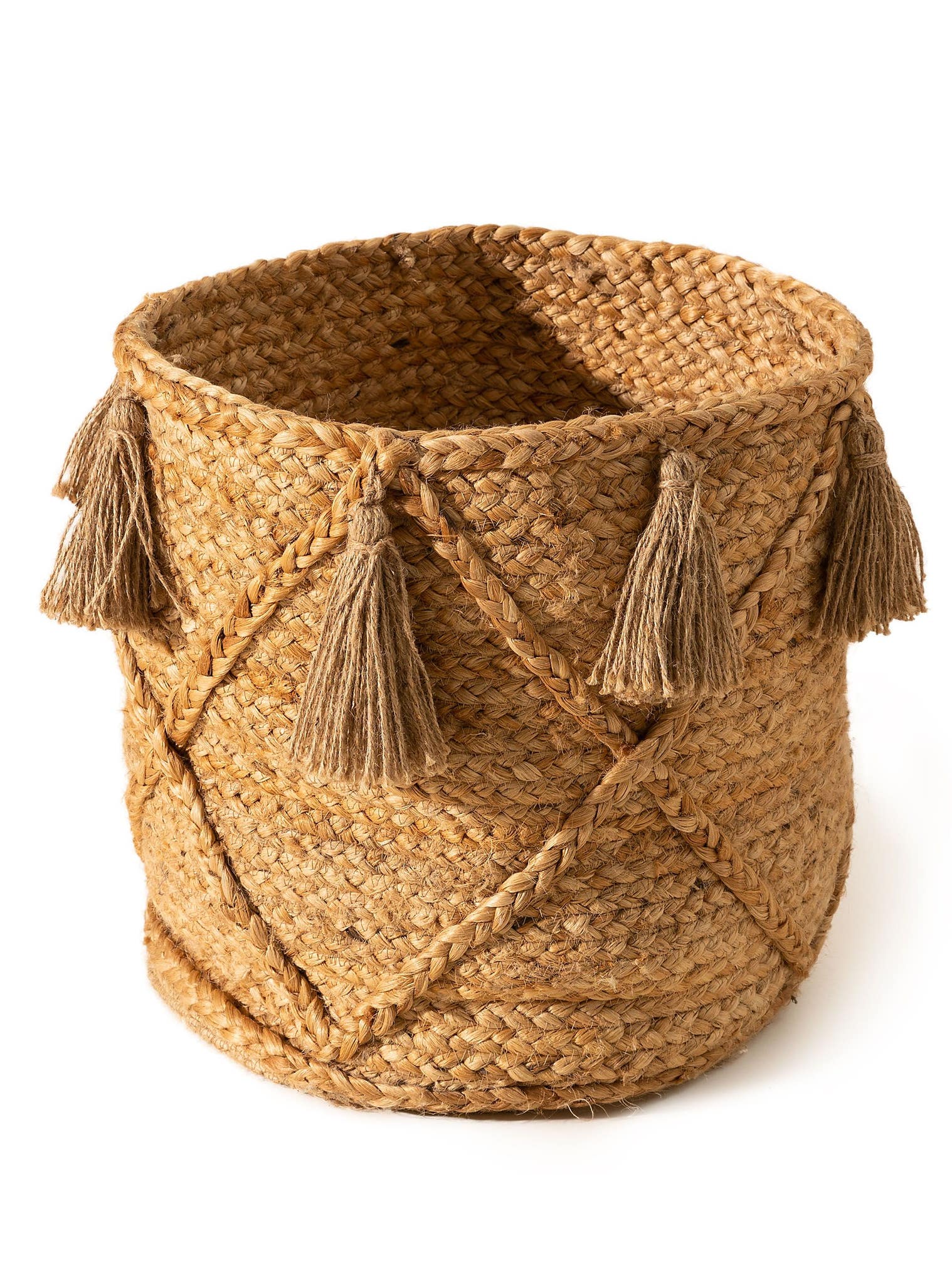 Korb Judi Natur im Design Strukturmix aus 100% Jute von benuta Pure