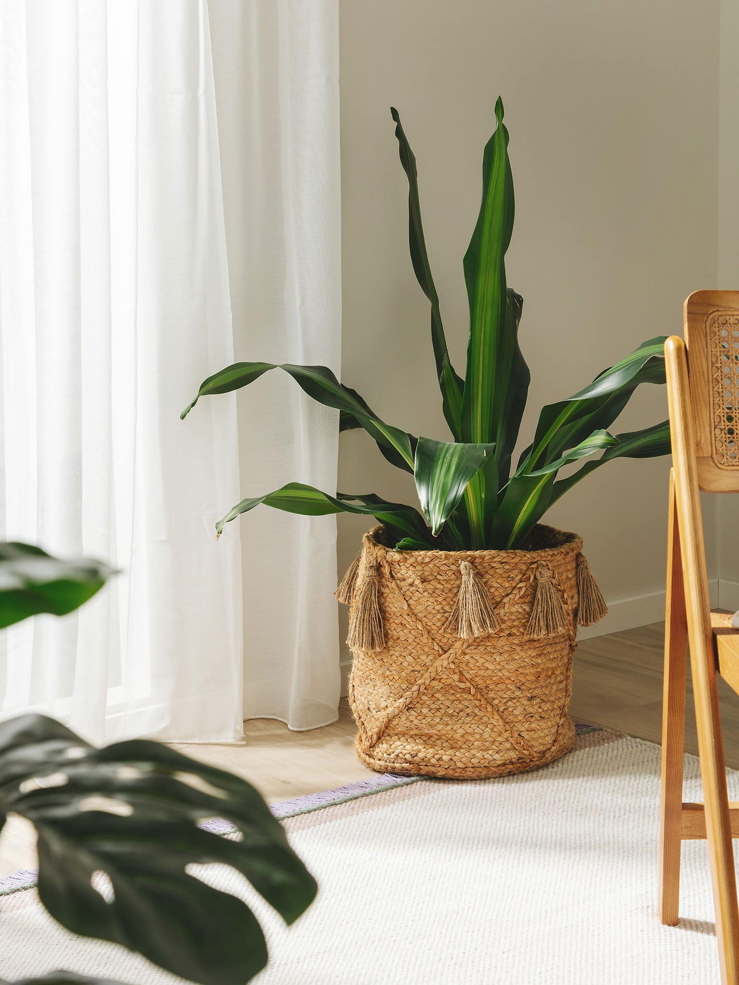 Korb Judi Natur im Design Strukturmix aus 100% Jute von benuta Pure