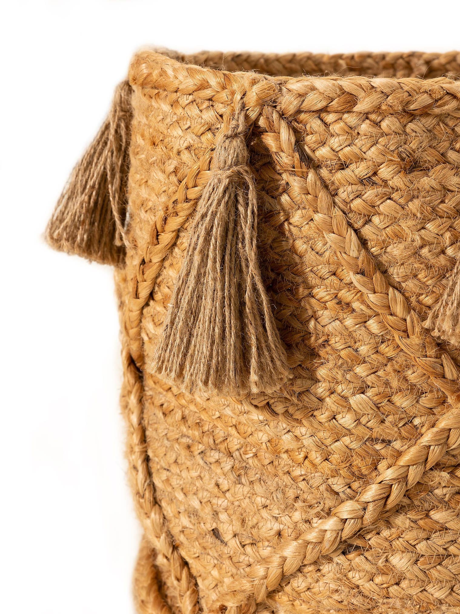 Korb Judi Natur im Design Strukturmix aus 100% Jute von benuta Pure