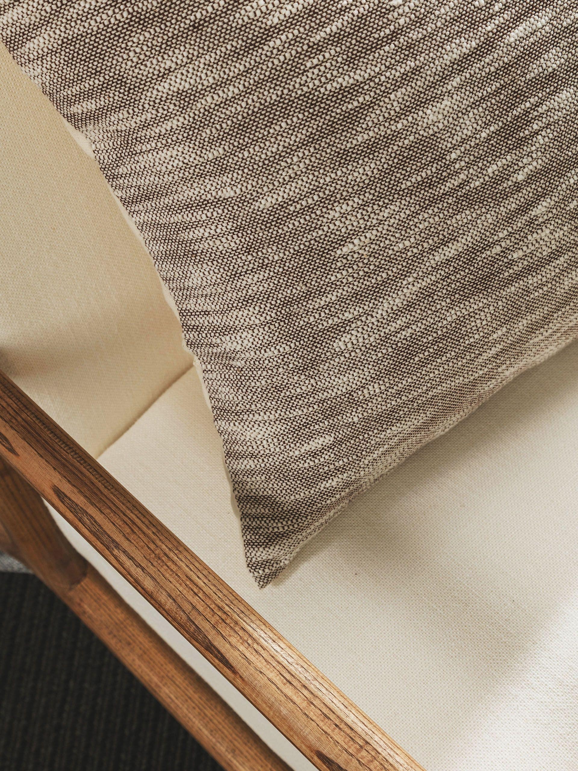 Cushion Cover Nadia Brown in Abstract design made of 100% Cotton by benuta Nest