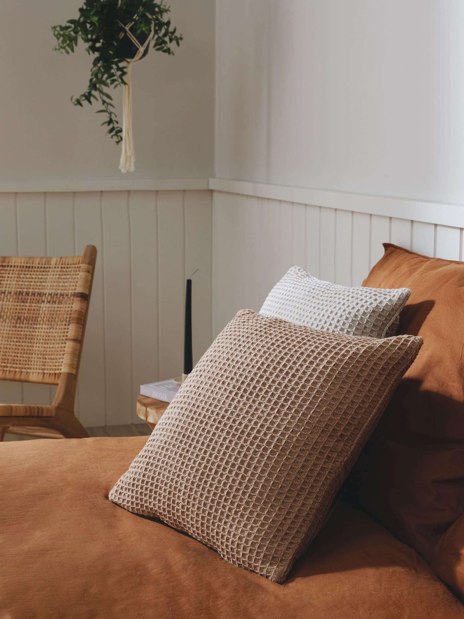Cushion Cover Amalia Light Brown in  design made of 100% Cotton by benuta Pure