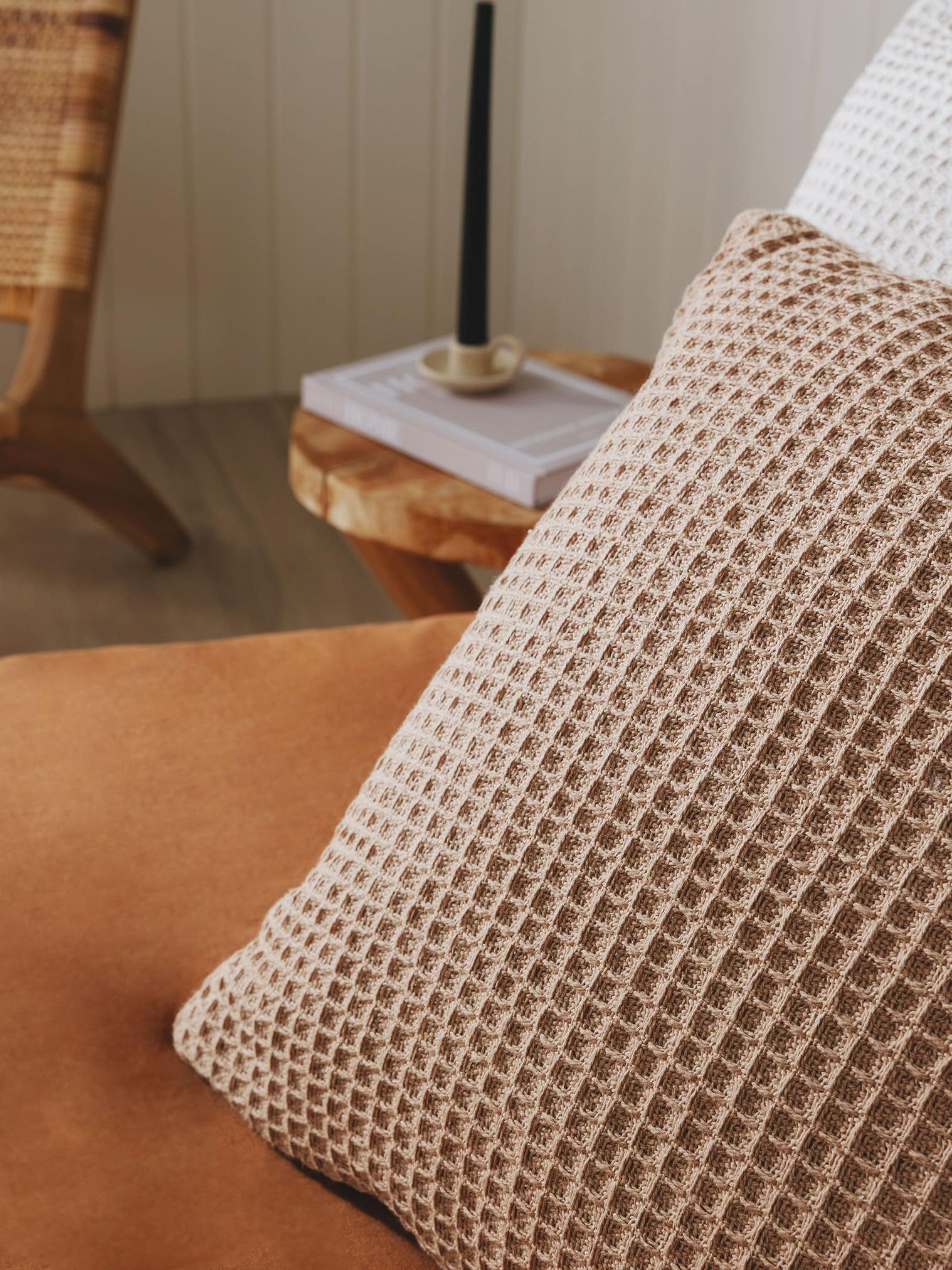 Cushion Cover Amalia Light Brown in  design made of 100% Cotton by benuta Pure