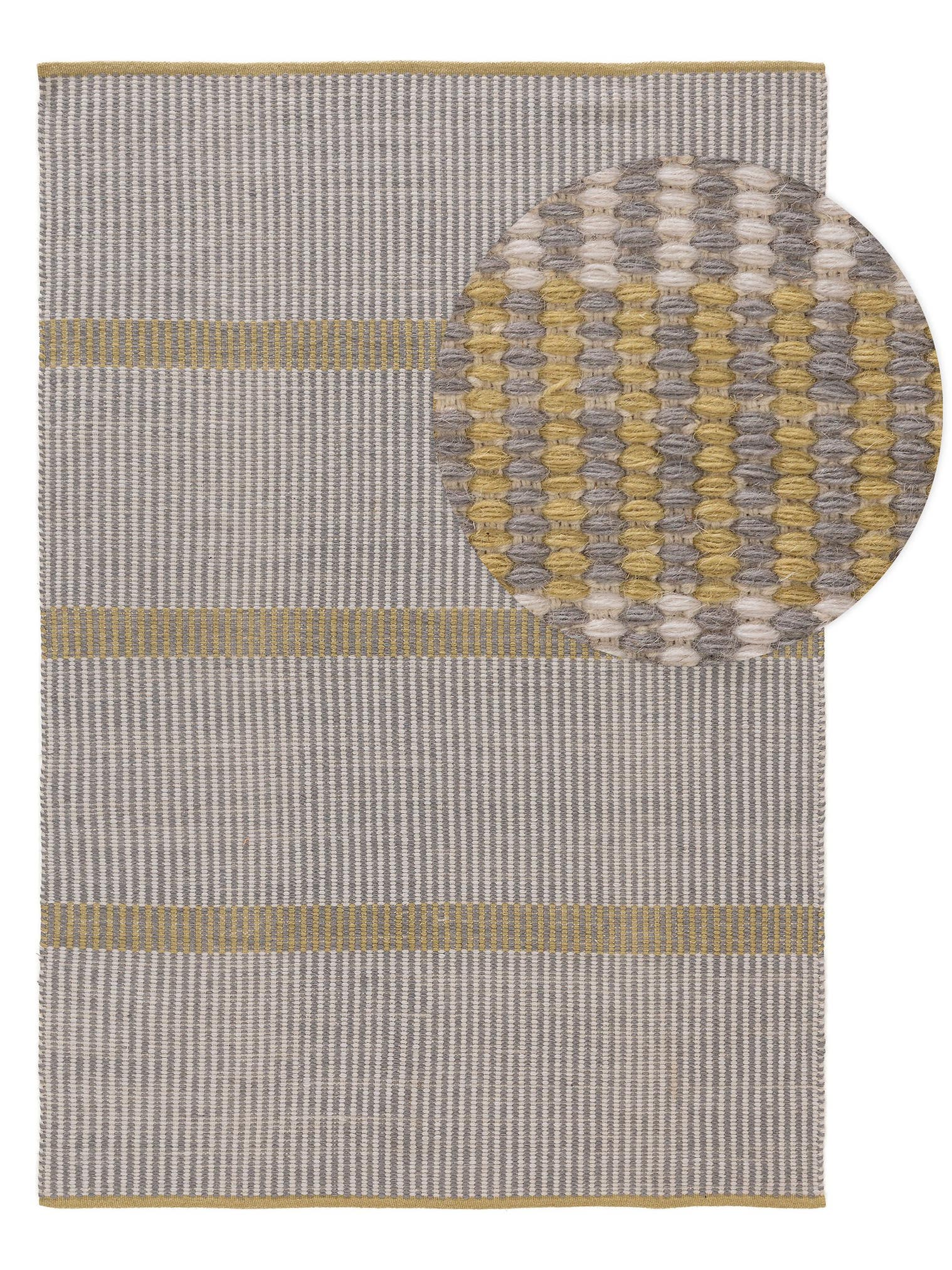 Rug made of 50% Wool, 50% Cotton in Green with a 1- 5 mm high pile by benuta Pop
