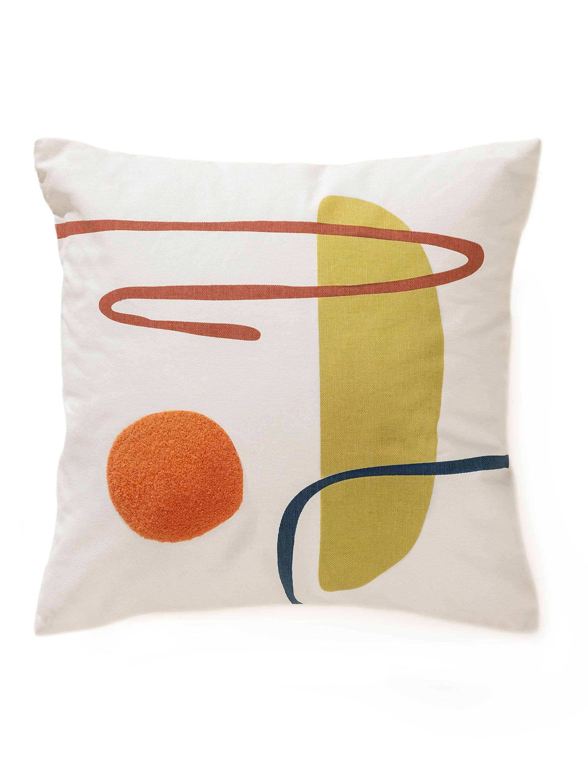 Cushion Cover Eldar Multicolour in Abstract design made of 100% Cotton by benuta Pop