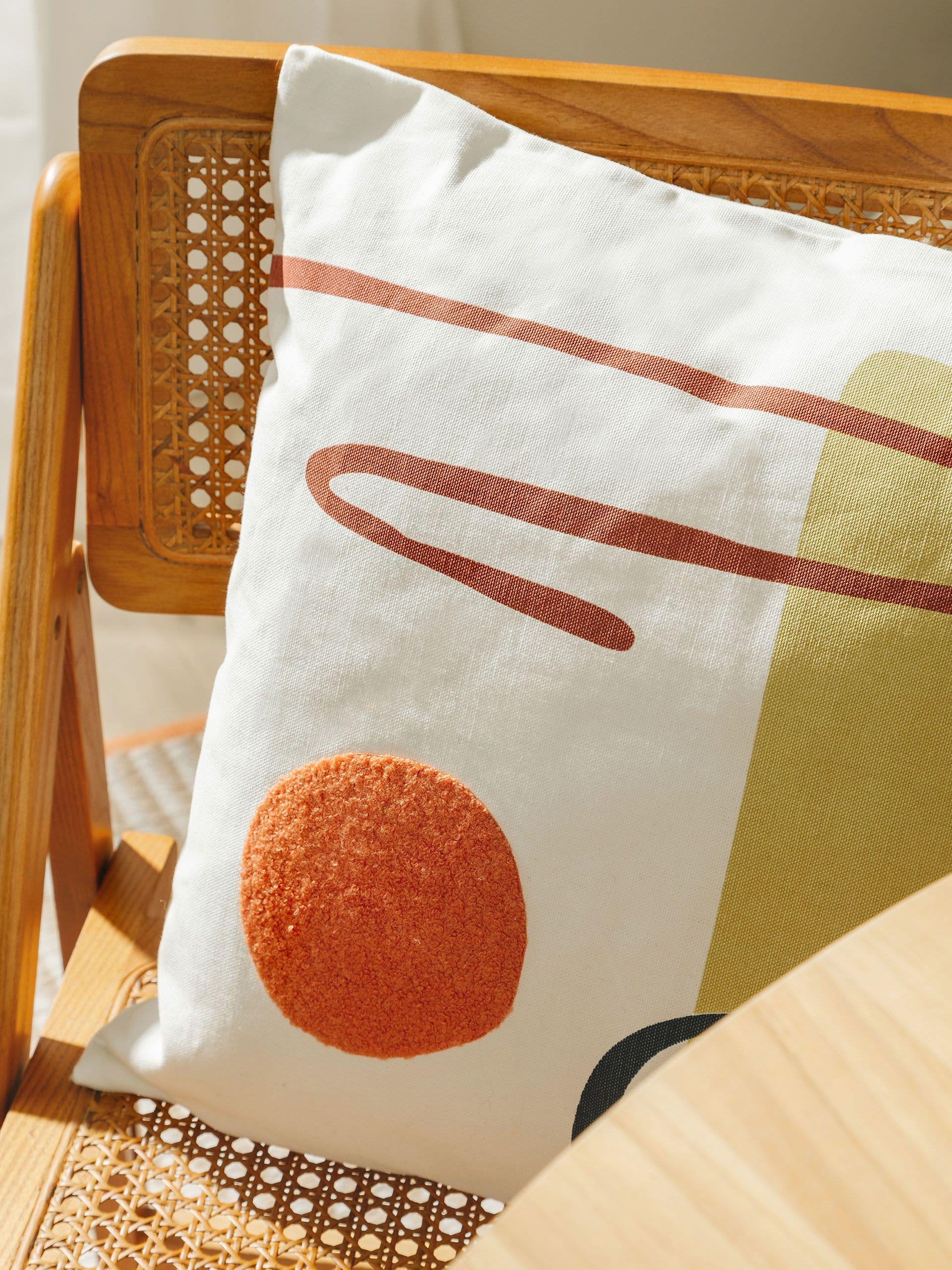 Cushion Cover Eldar Multicolour in Abstract design made of 100% Cotton by benuta Pop