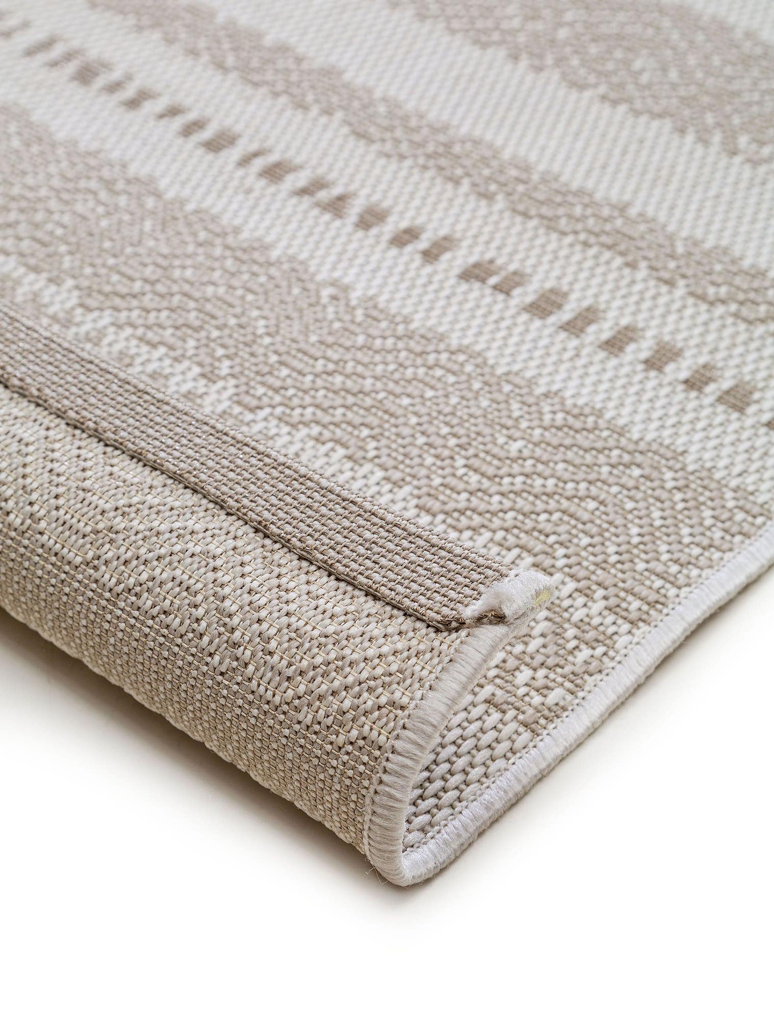 Teppich aus 100% Polypropylen in Beige mit bis 5 mm hohem Flor von benuta Pop