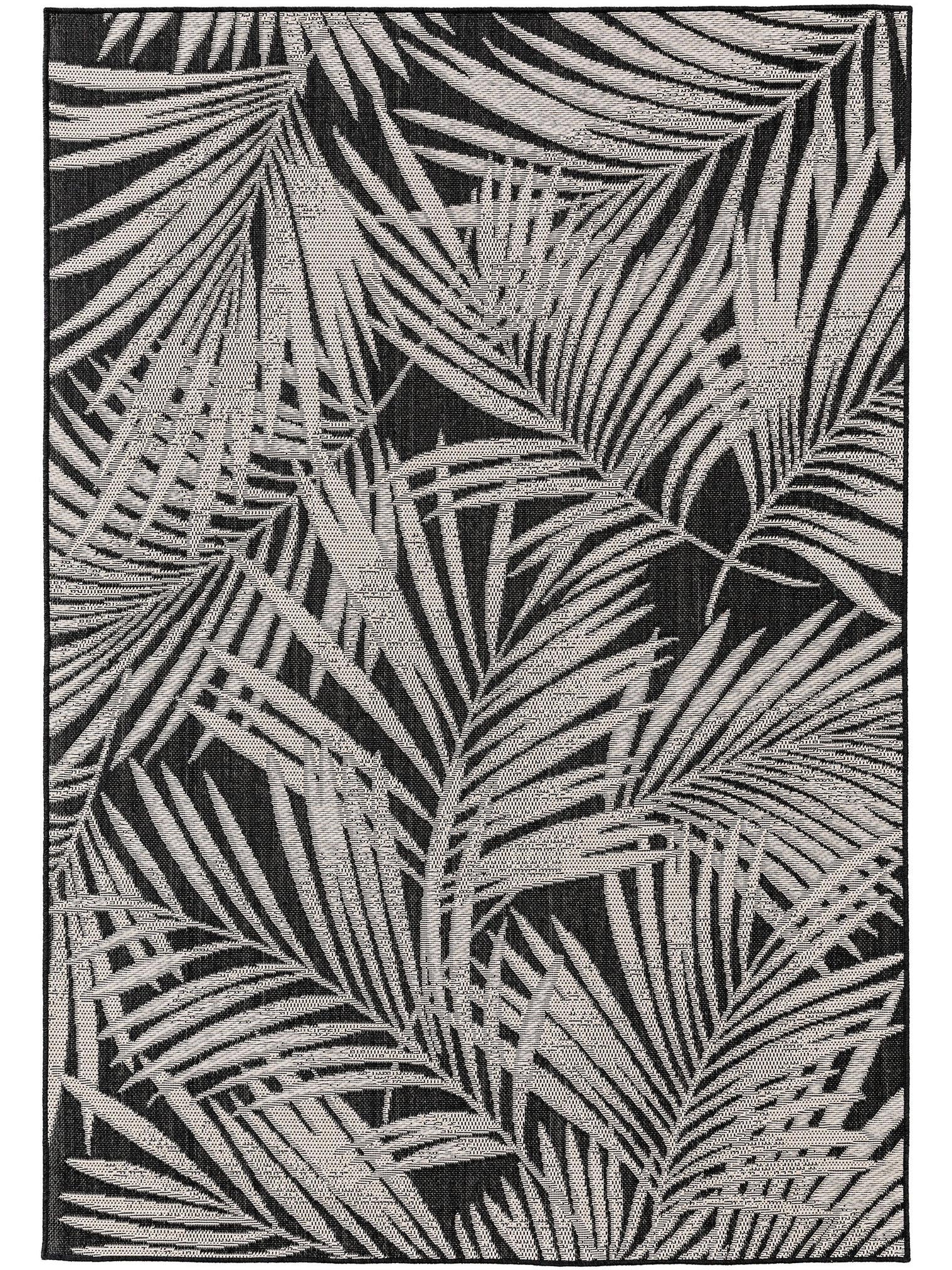 Teppich aus 100% Polypropylen in Schwarz/Weiß mit bis 5 mm hohem Flor von benuta Pop