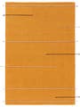 Alfombra de algodón Yasin Naranja