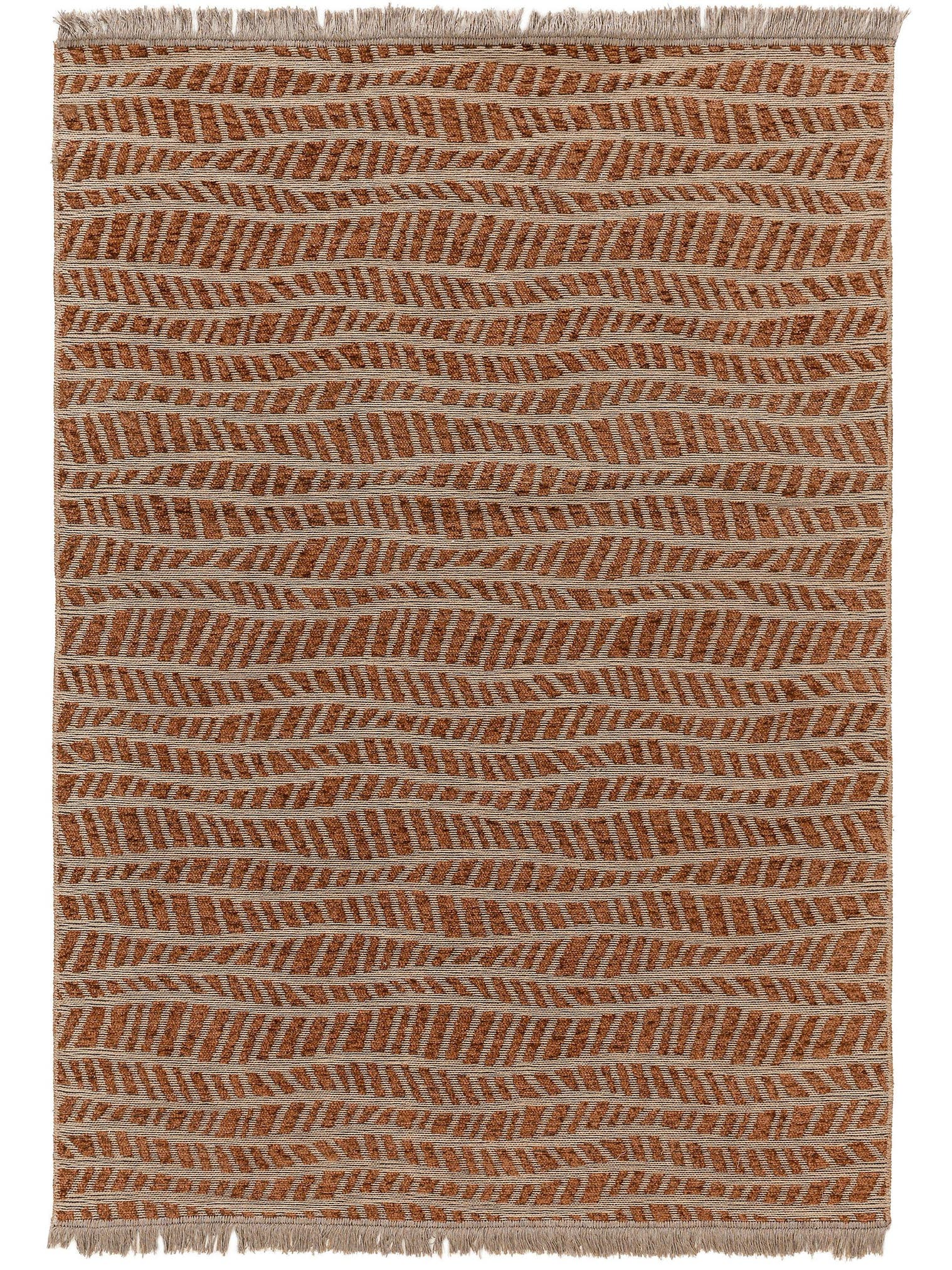 Tapis en 55% Coton (recycled), 30% Jute, 15% Polyester en Beige avec une pile de 1- 5 mm de hauteur de benuta Pure