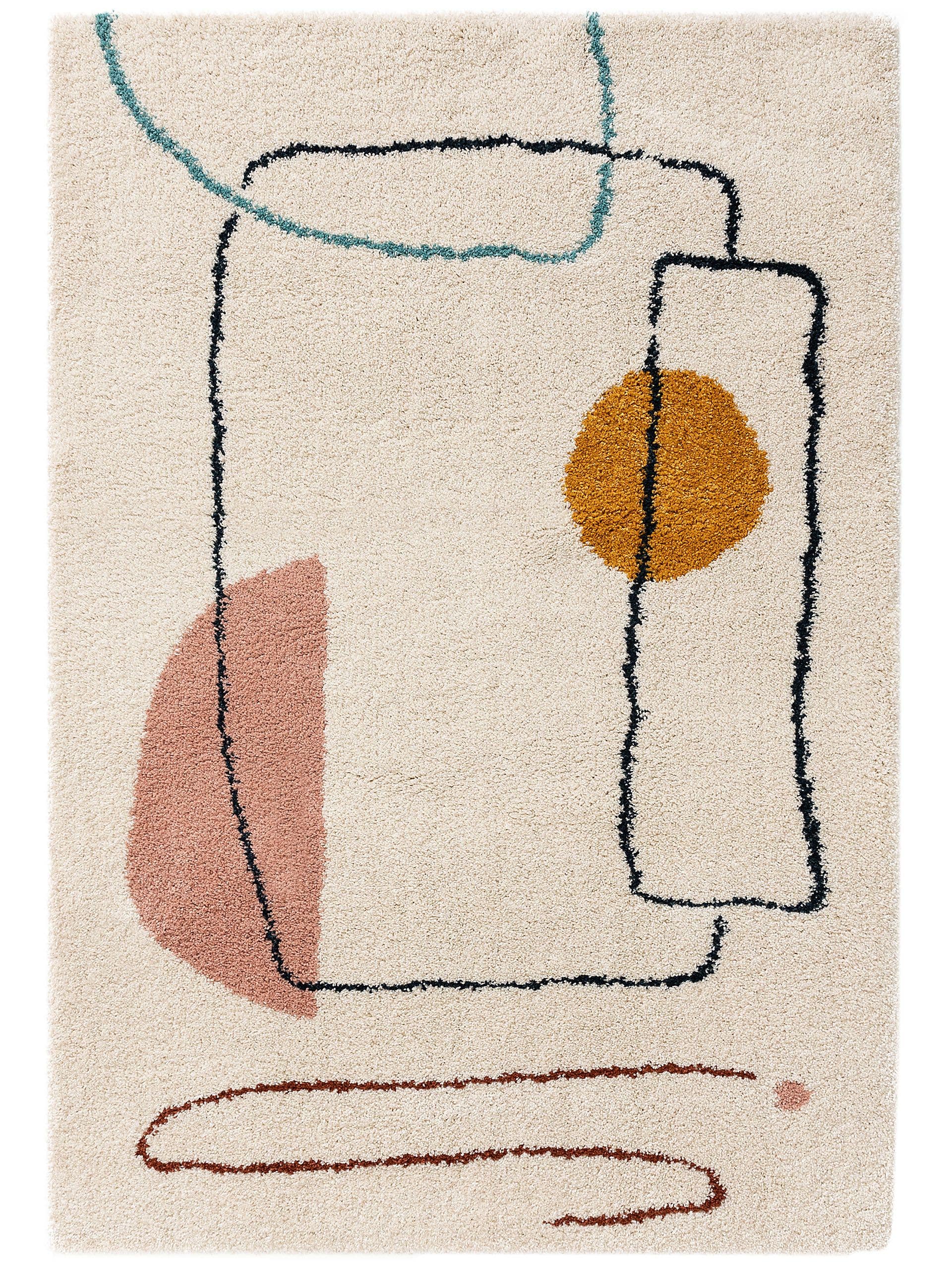 Rug made of 100% Polypropylene in Multicoloured with a 21 - 30 mm high pile by benuta Pop