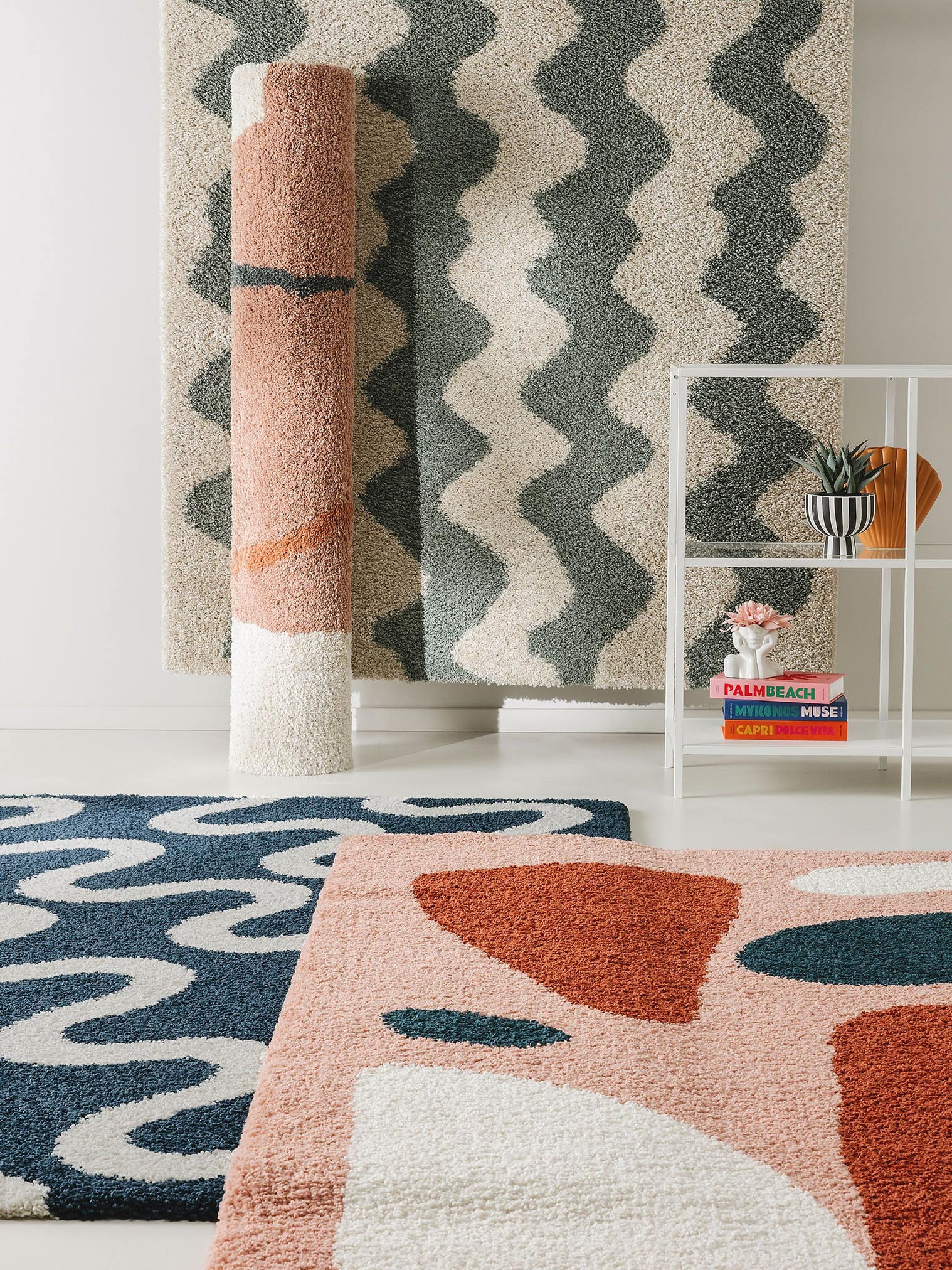 Rug made of 100% Polypropylene in Multicoloured with a 21 - 30 mm high pile by benuta Pop